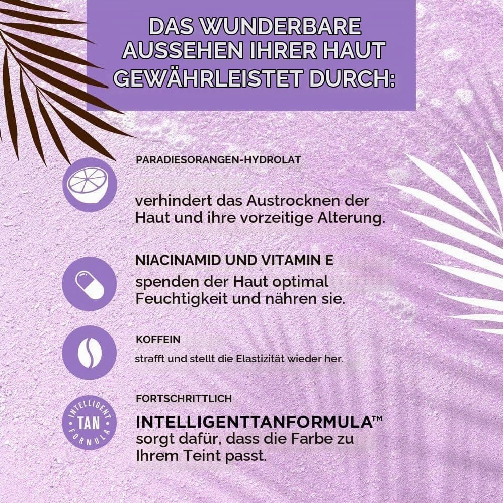 Eveline Cosmetics Brazilian Body Firming Selbstbräunungs-Gel-Balsam mit Erythrulose, DHA & Vitamin E - Vegane Formel für natürliche, strahlende Bräune & hydratisierte Haut