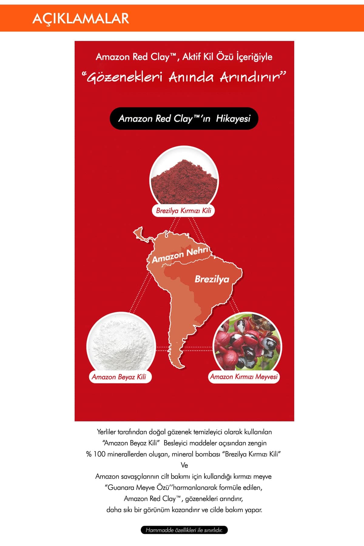 MISSHA Amazon Red Clay™ Poru attīrošā maska