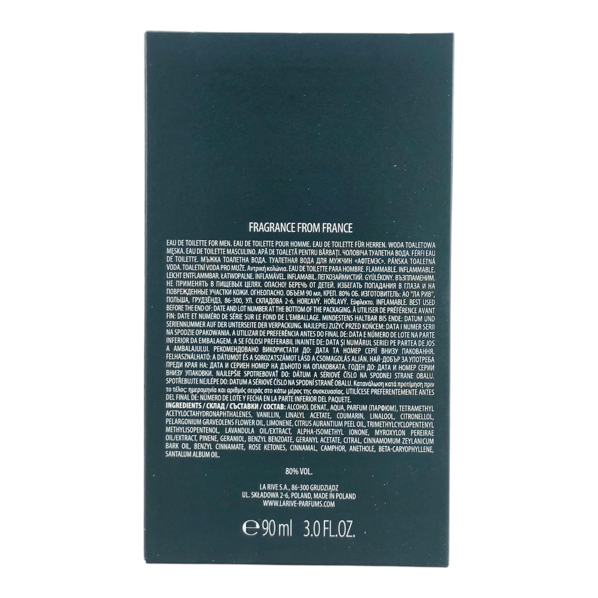 LA RIVE Aftermath Eau de Toilette vīriešiem 90ml