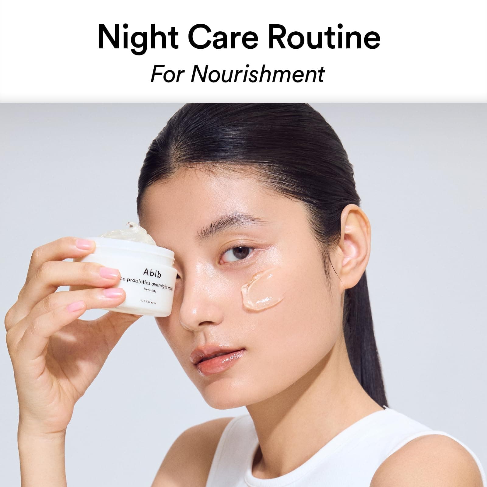 Abib Rice Probiotics Overnight Face Mask Barrier Jelly 2,7 fl oz / 80 ml | Koreanische Schlafmaske für Glass Skin | Feuchtigkeitscreme mit Slugging-Effekt