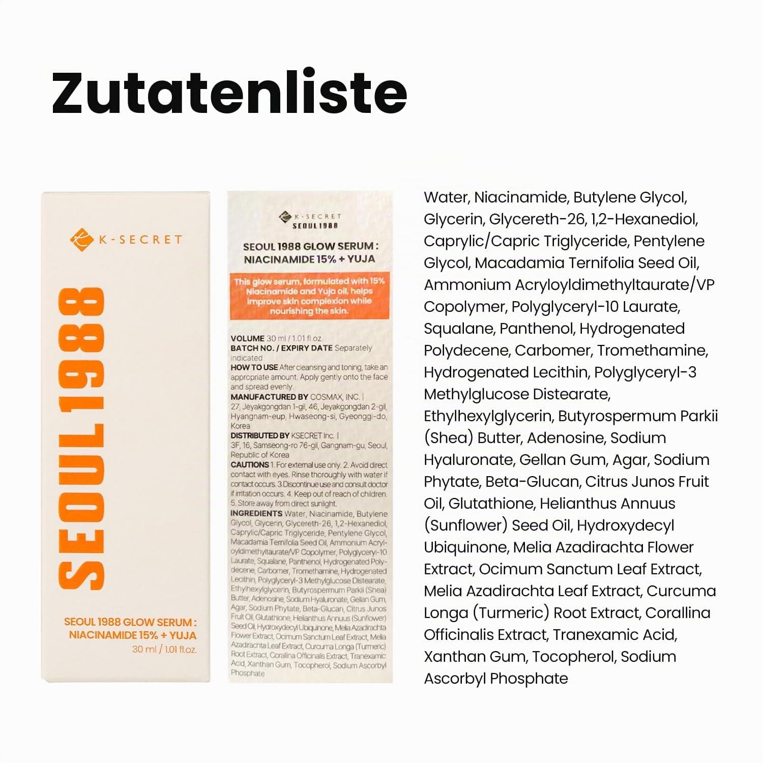 K-SECRET SEOUL 1988 Niacinamīds 15% Glow Serum