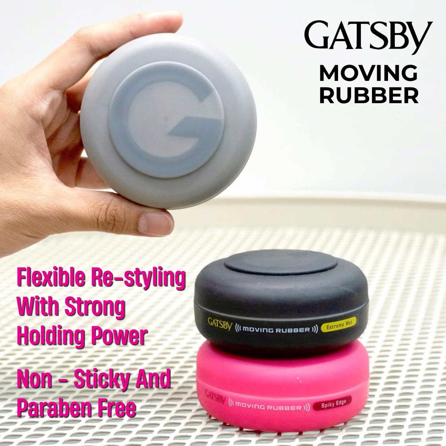 GATSBY Moving Rubber Extreme Matte Matu vasks ar ziedu smaržu 80 g