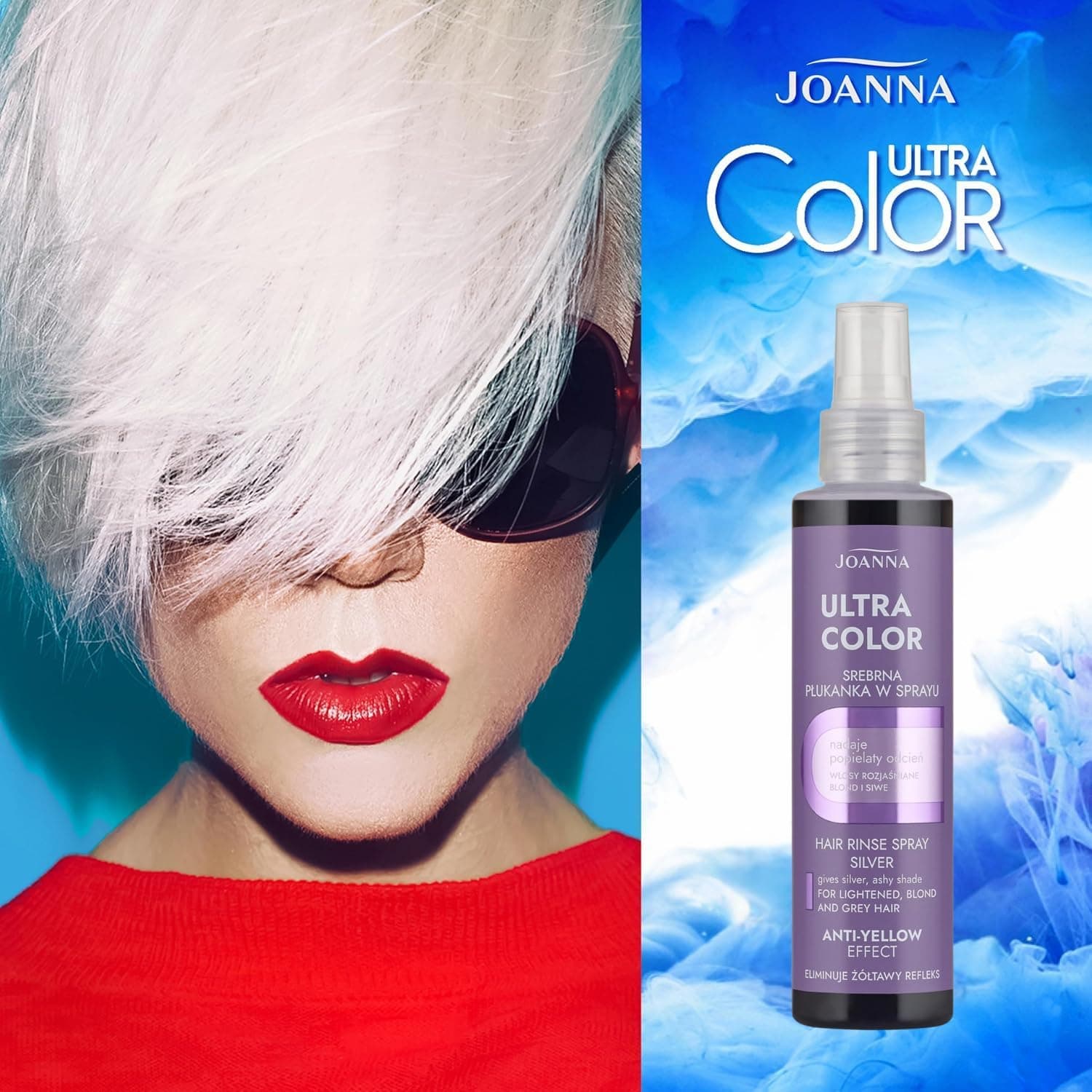 Joanna Ultra Color Silver Spray – Krāsu balzams blondiem matiem