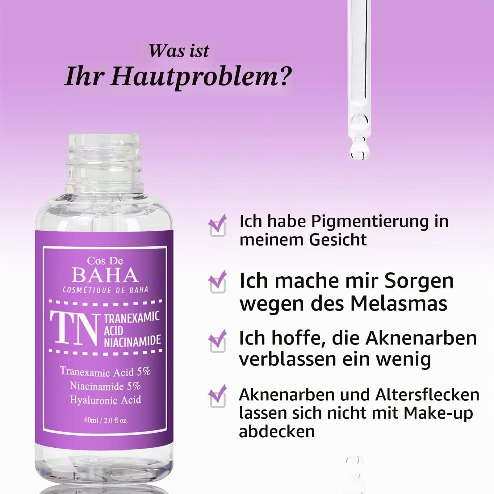 Cos De BAHA Traneksamskābes 5% Serums ar Niacinamīdu 5%
