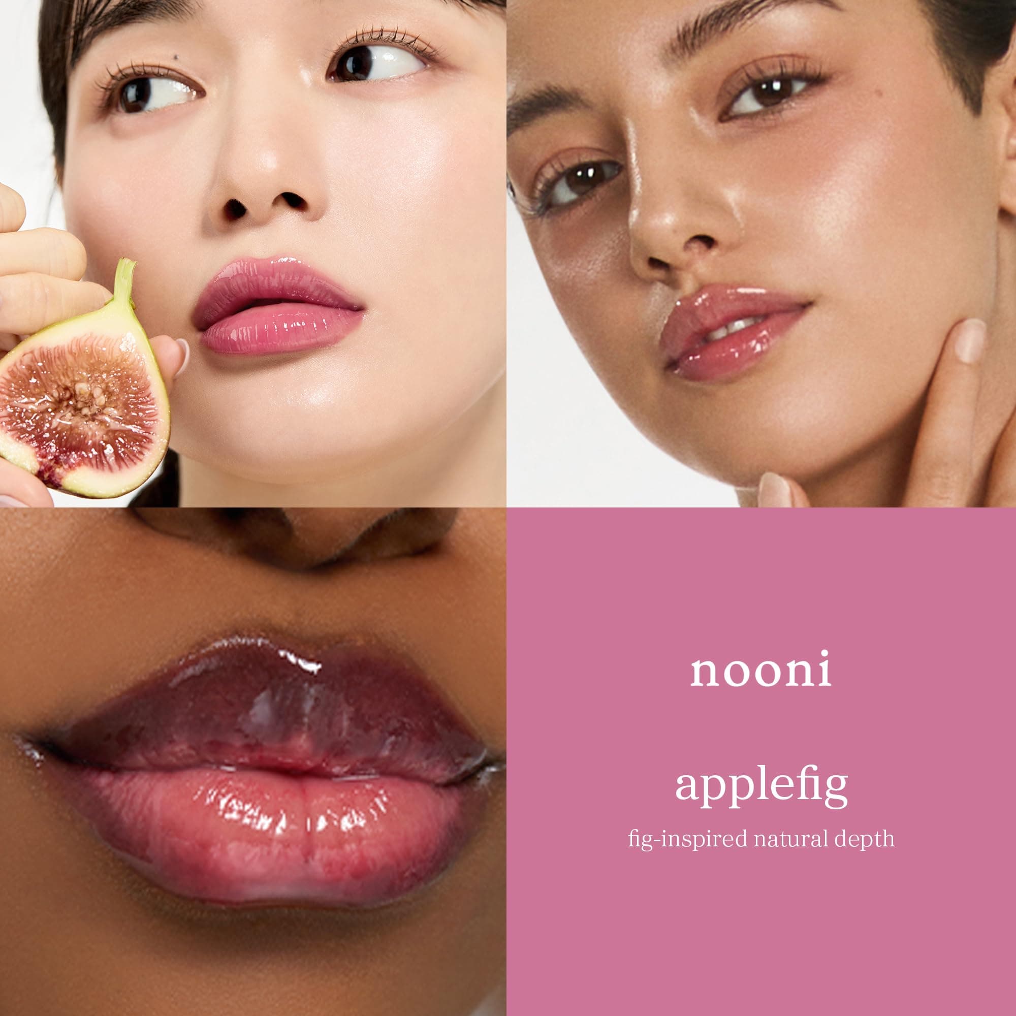 NOONI Applefig Lūpu Eļļa – Tonēta lūpu eļļa ar ābolu sēklu eļļu, 3,55 ml