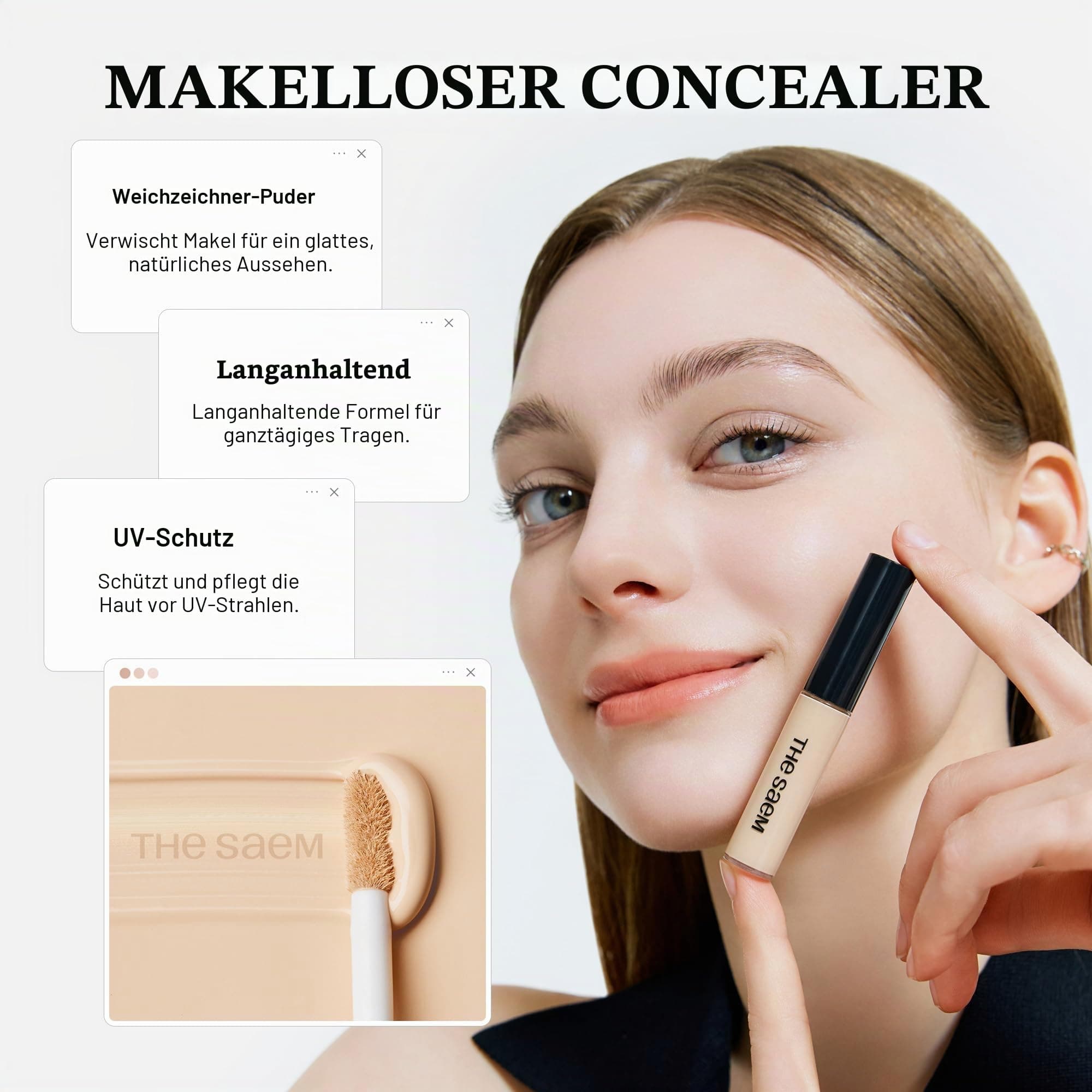 THE SAEM Cover Perfection Tip Concealer SPF28 PA++ 6,5g Aufheller