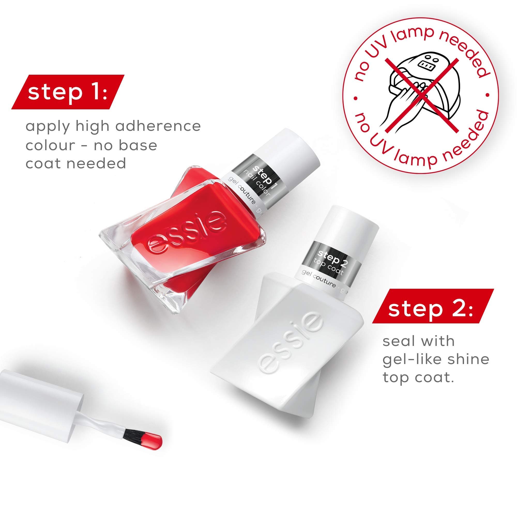 Essie Gel Couture Nagellack Nr. 508 scarlet starlet, Rot, 13,5 ml