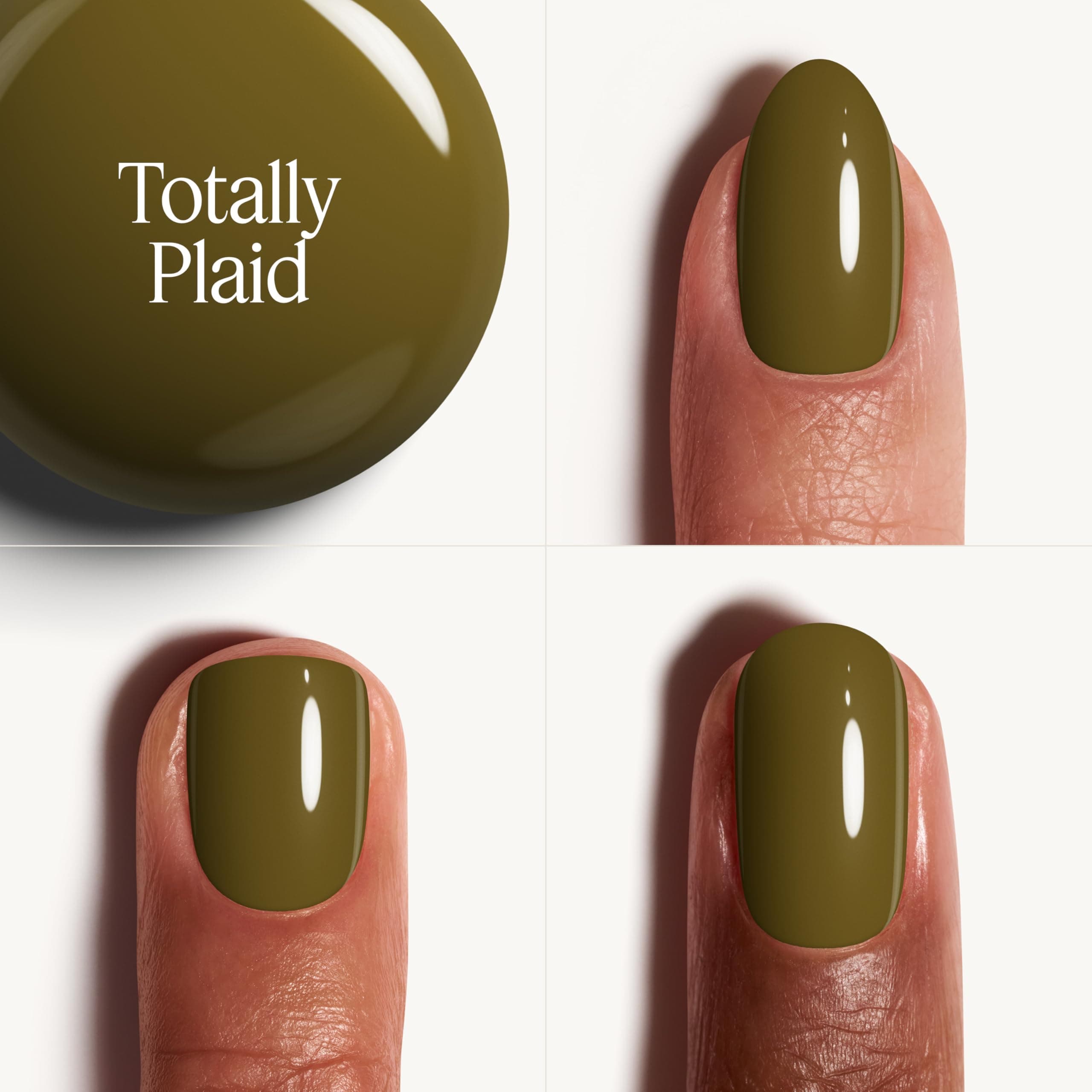 essie Gel Couture Nagellack, Nr. 540 totally plaid, Olivgrün