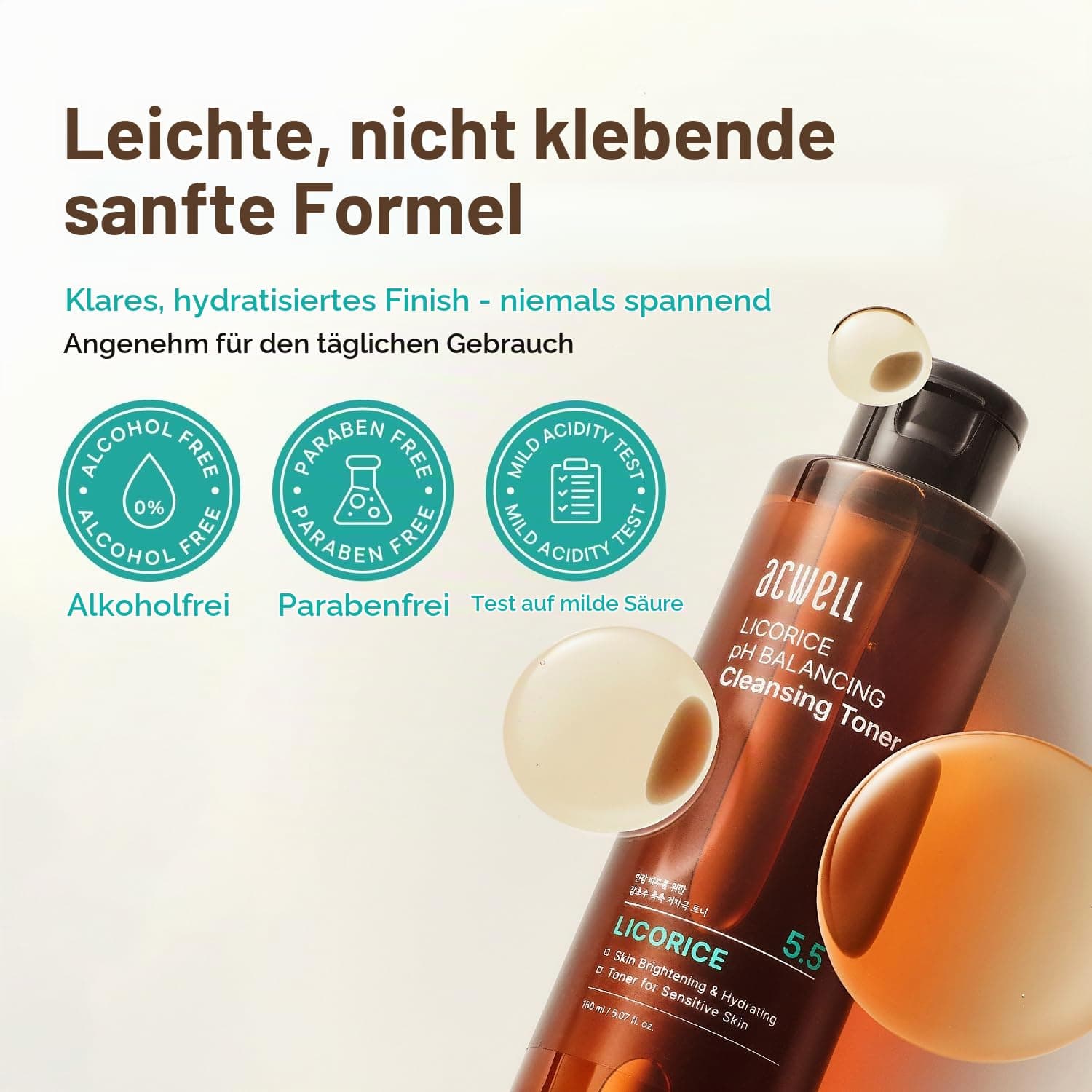 ACWELL Lakricas pH-balansējošs attīrošs toniks 150ml