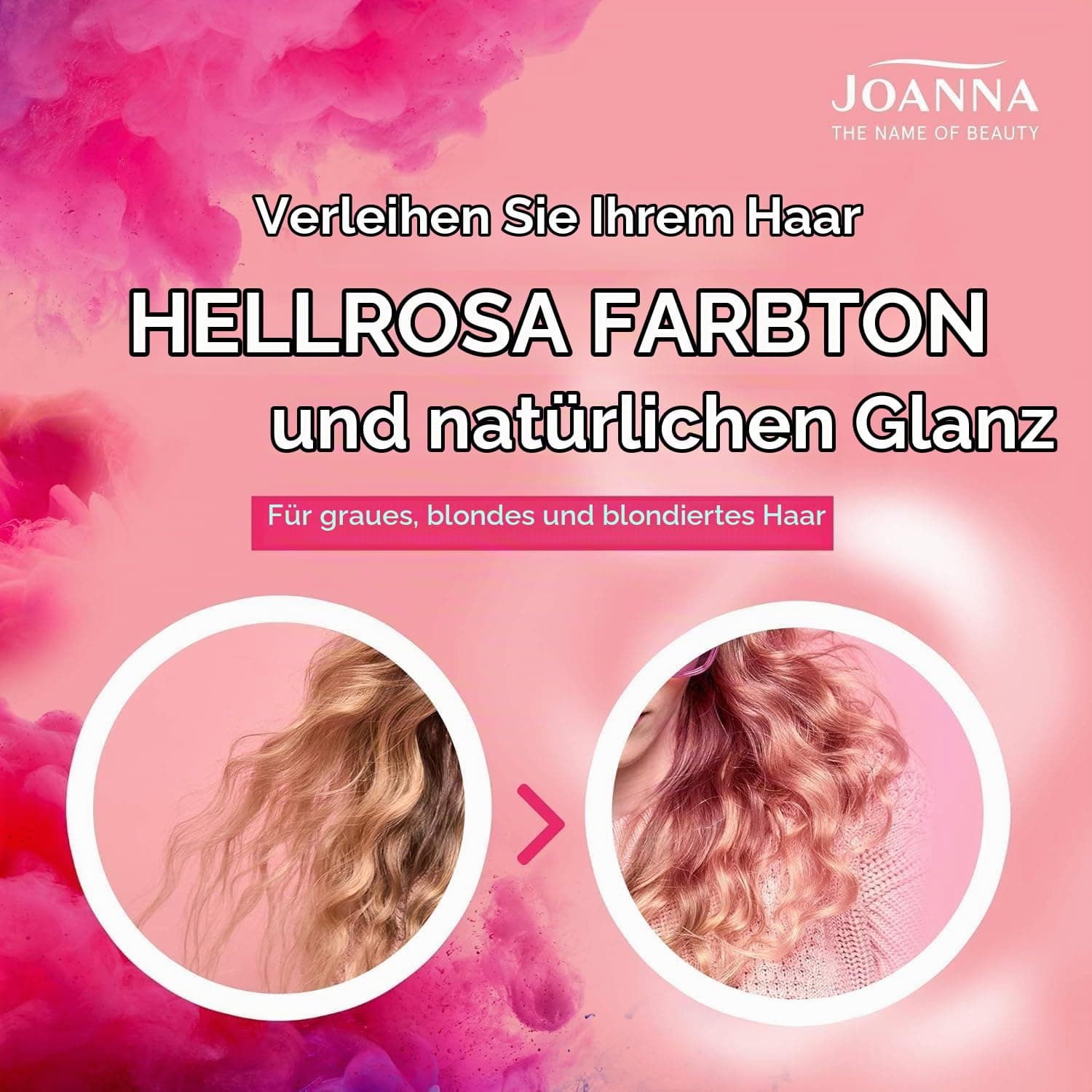Joanna Ultra Color - Rozā krāsojošā balzams blondiem un gaišiem matiem - Pasteļrozā/Pink