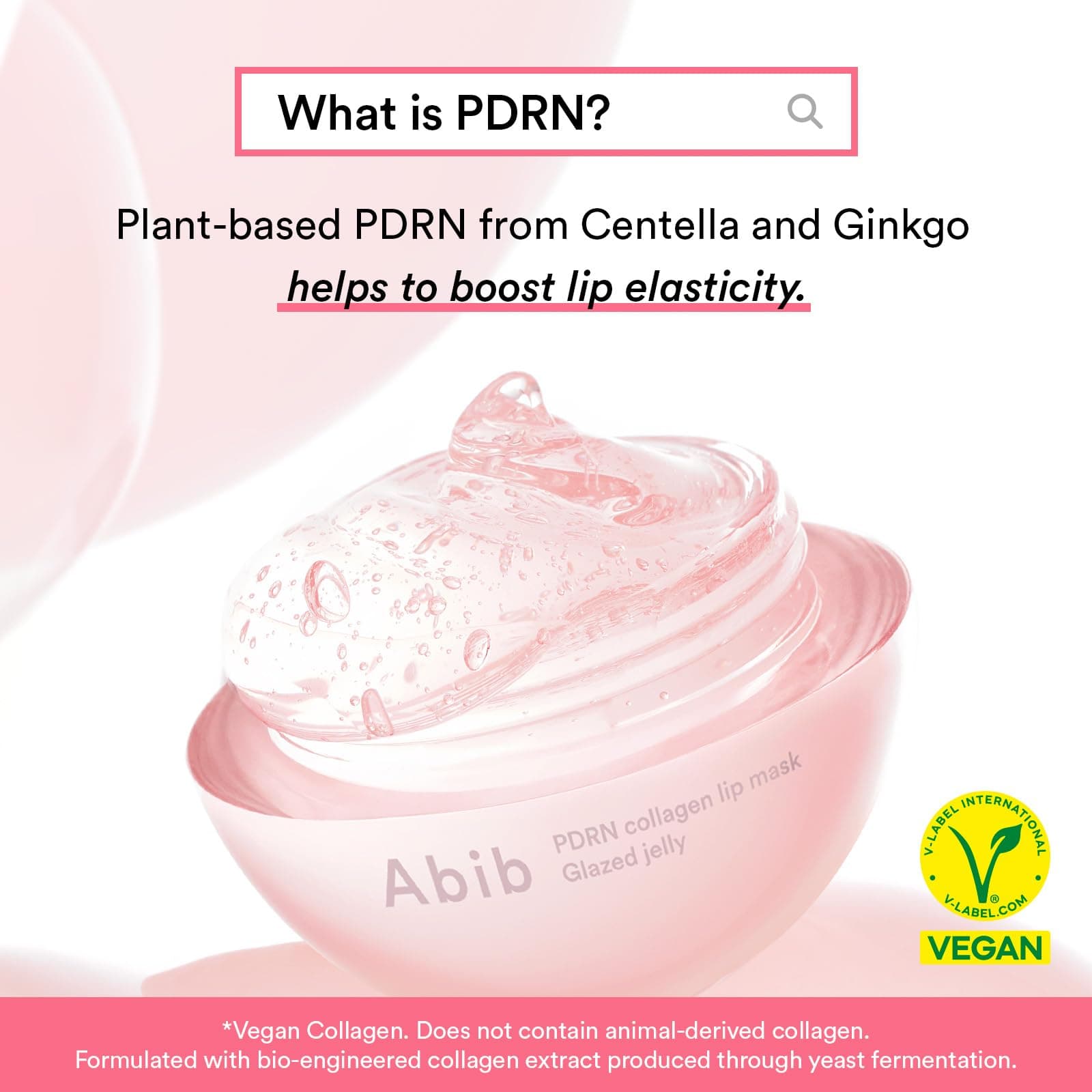 Abib Pdrn Collagen Lip Mask Glazed Jelly Koreanischer Lippenbutterbalsam, Nachtmaske, Feuchtigkeitspflege, Feuchtigkeitscreme Für Schuppige, Trockene Lippen, 0,38 Fl Oz