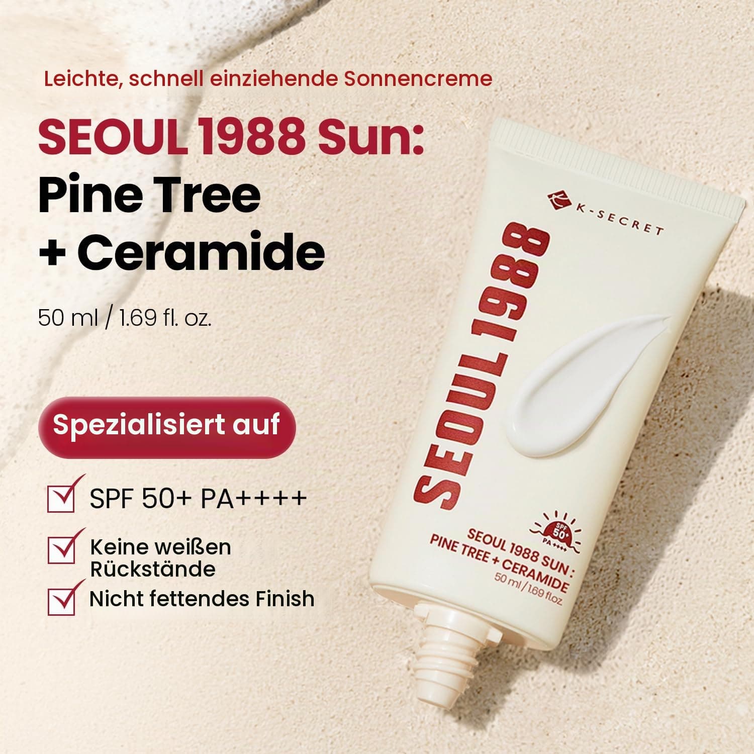 KSECRET Seoul 1988 Sejas Sauļošanas Krēms SPF 50