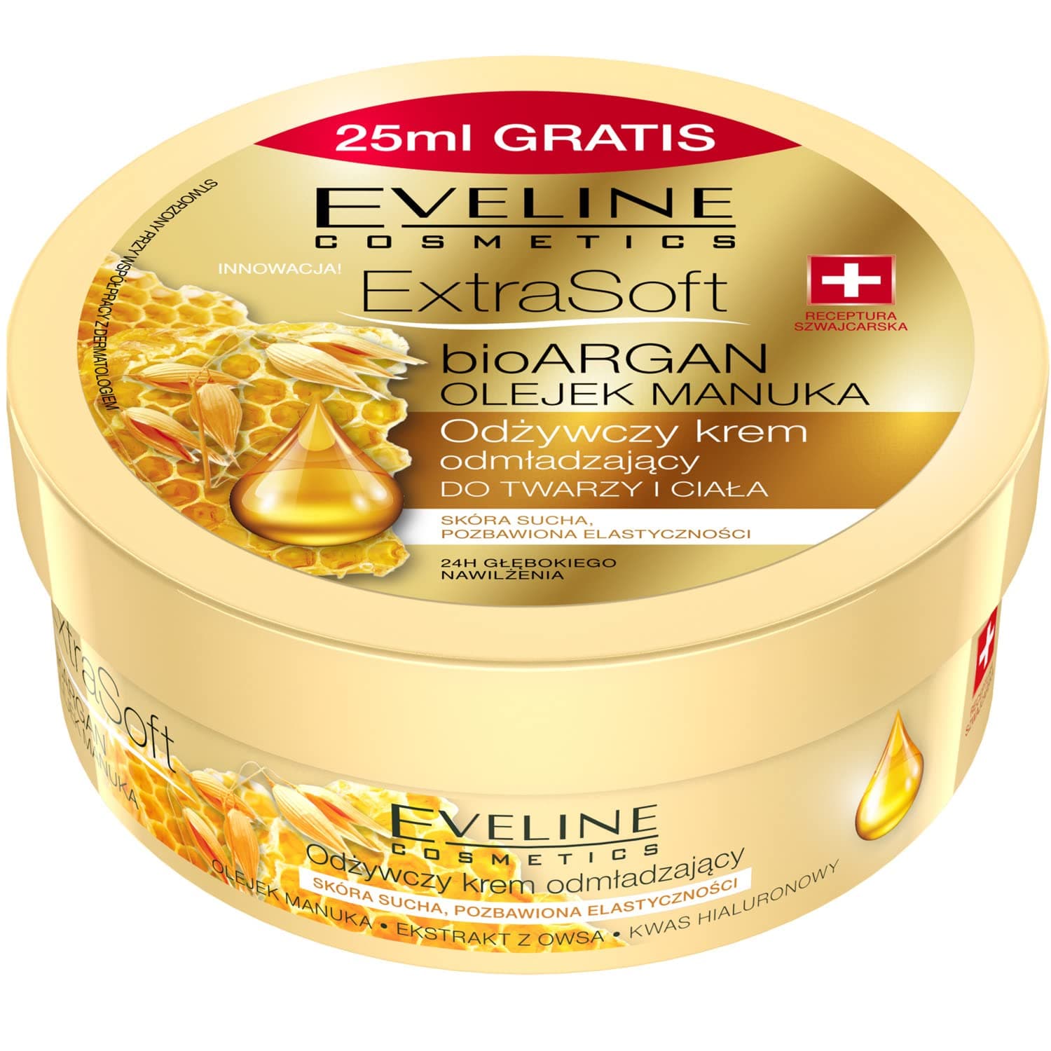 Eveline Cosmetics Bio-Argan & Manuka mitrinošs krēms 175ml