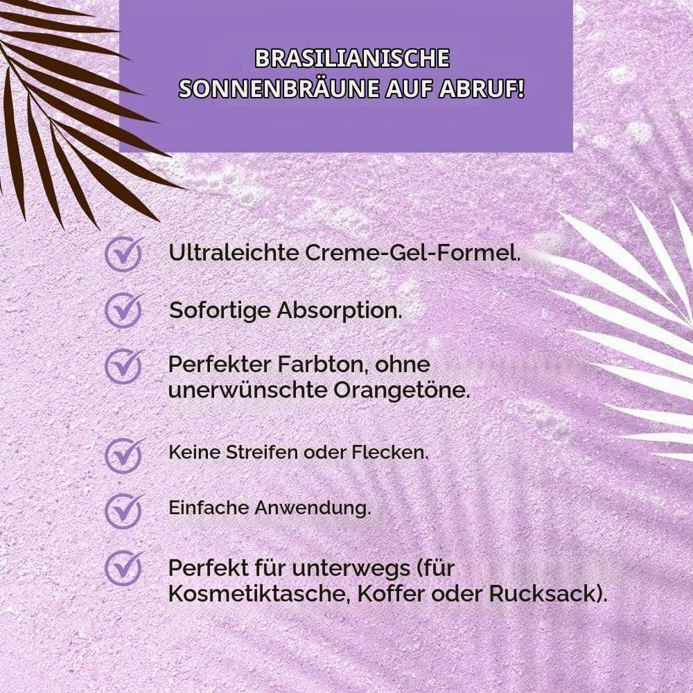 Eveline Cosmetics Brazilian Body Firming Selbstbräunungs-Gel-Balsam mit Erythrulose, DHA & Vitamin E - Vegane Formel für natürliche, strahlende Bräune & hydratisierte Haut