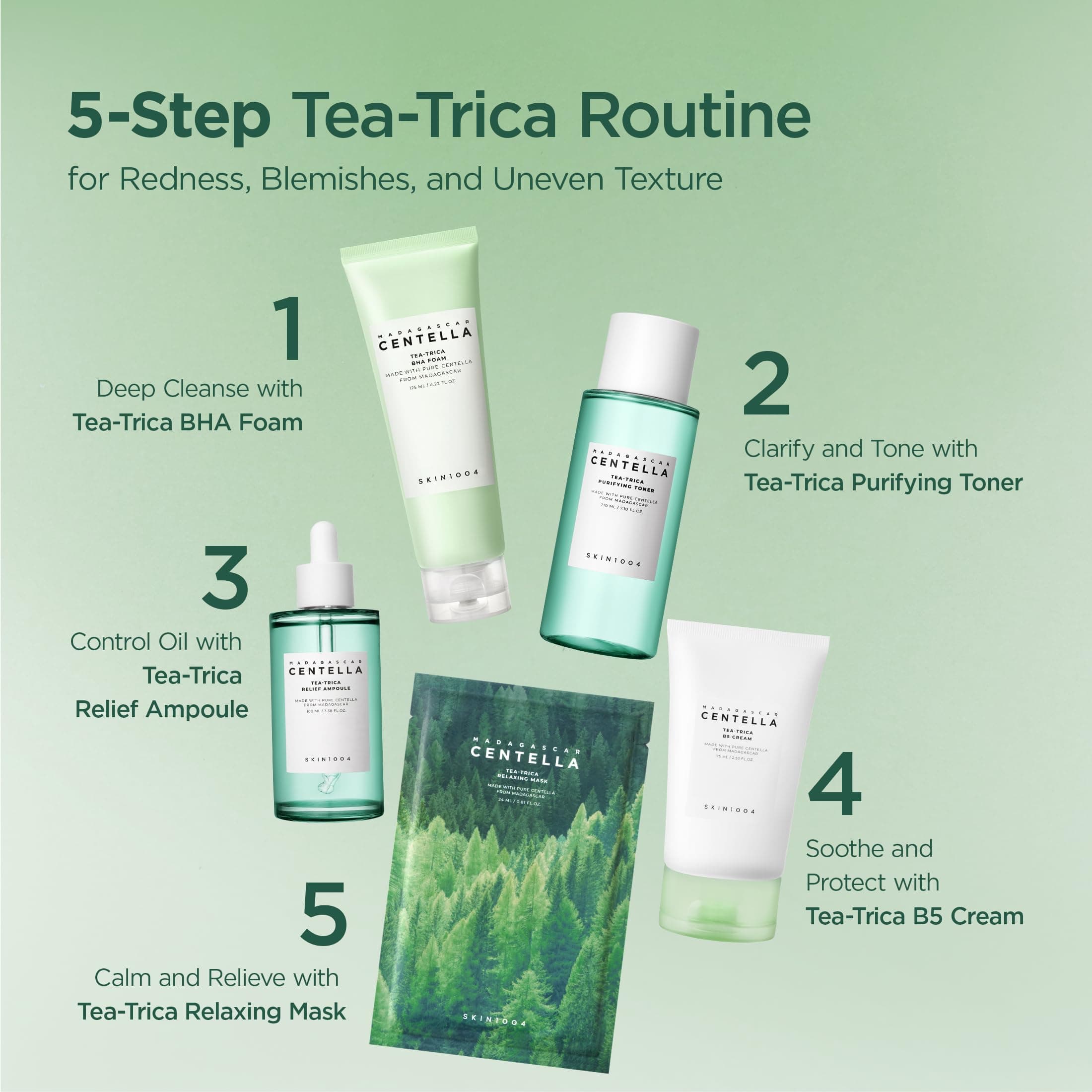 SKIN1004 Madagascar Centella Tea-Trica BHA Foam