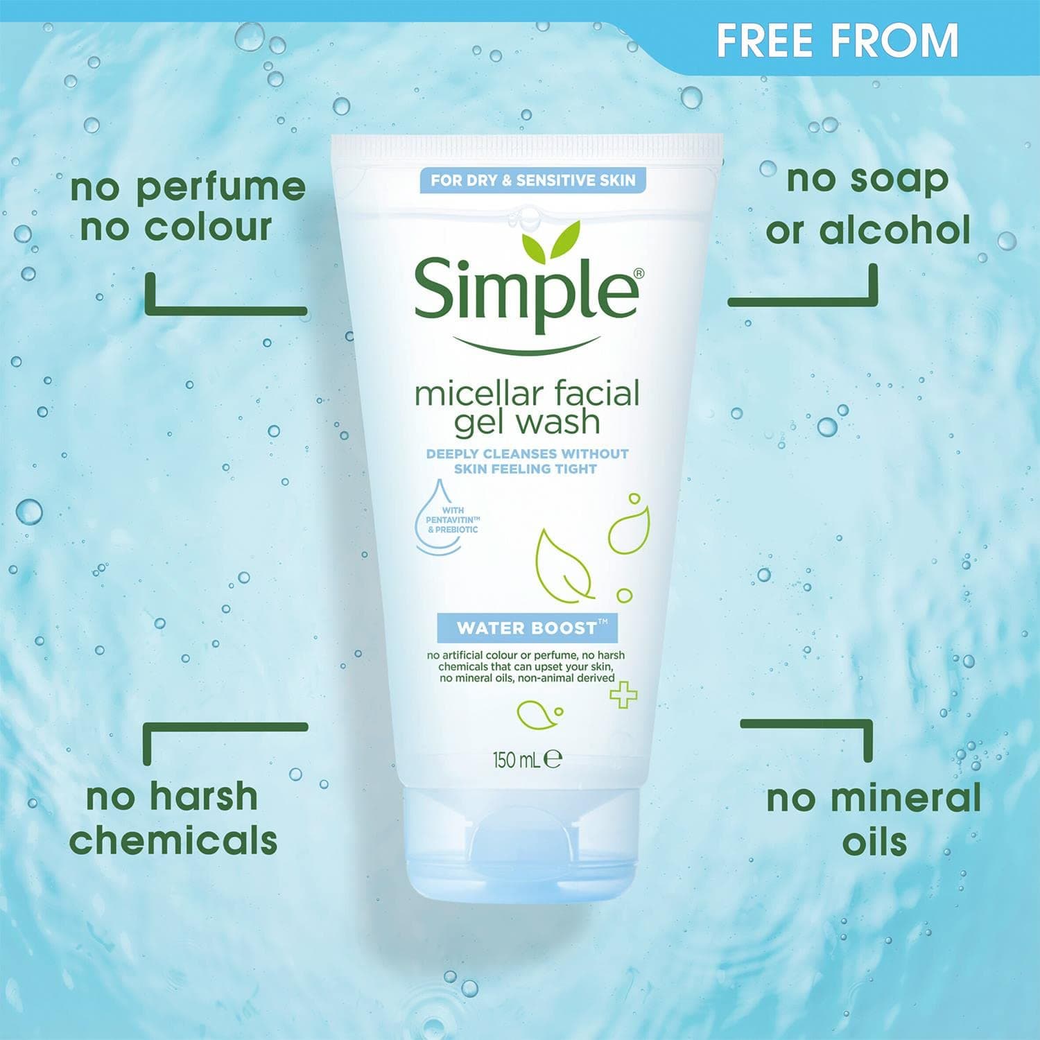 Simple Gel Micelar Facial Water Boost 150 ml