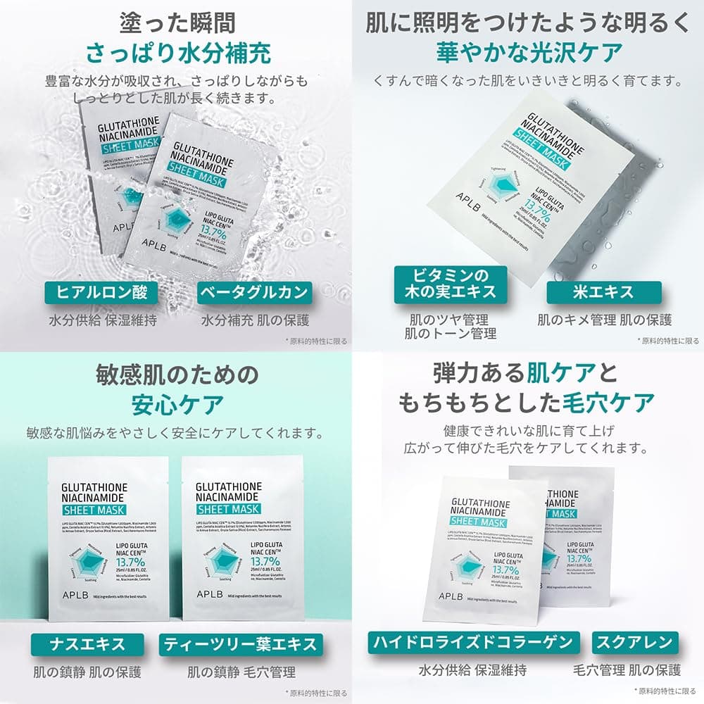 APLB Glutathion Niacinamide Sejas Maska 10 gab.