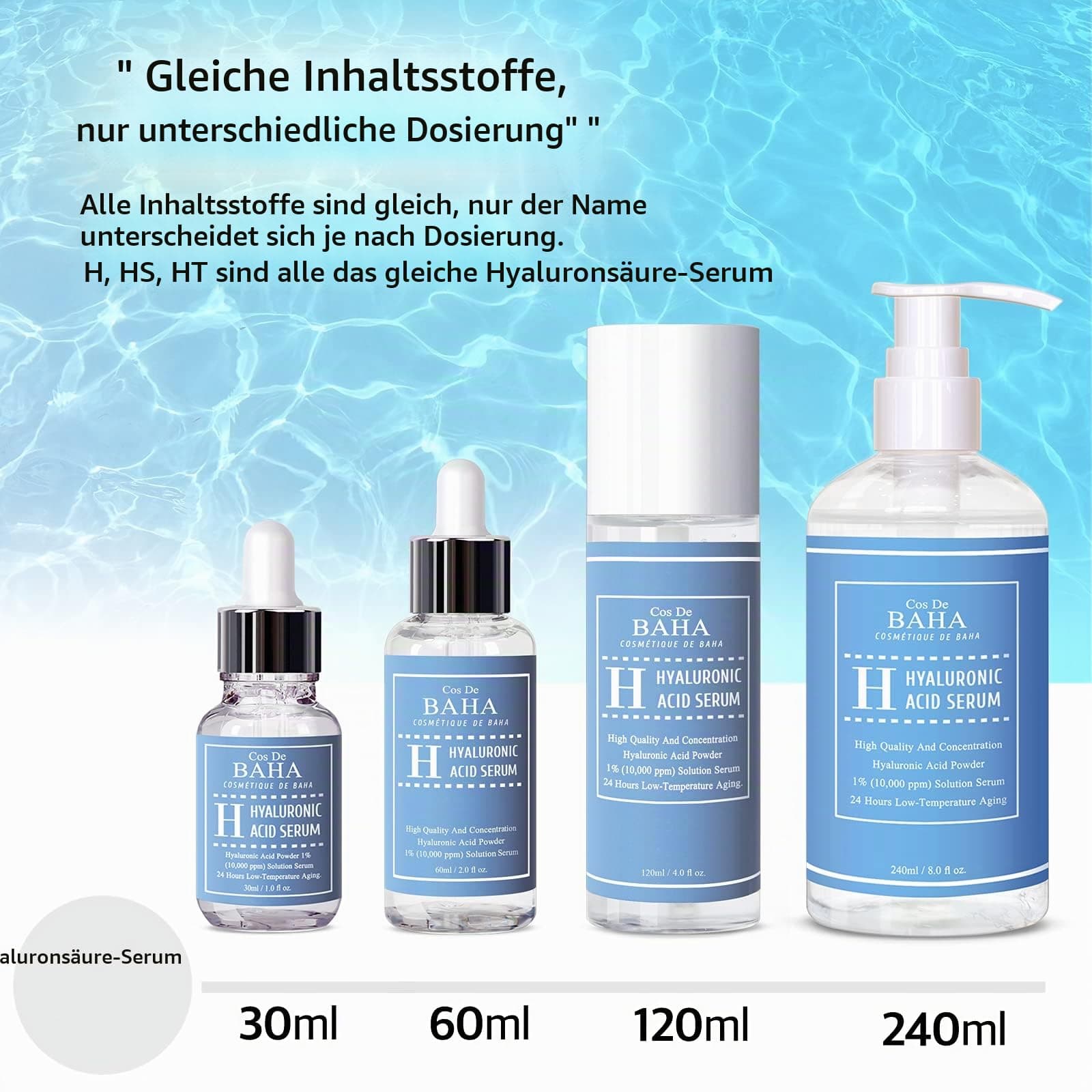 Cos De BAHA (H) Pure Hyaluronic Acid 1% Serum