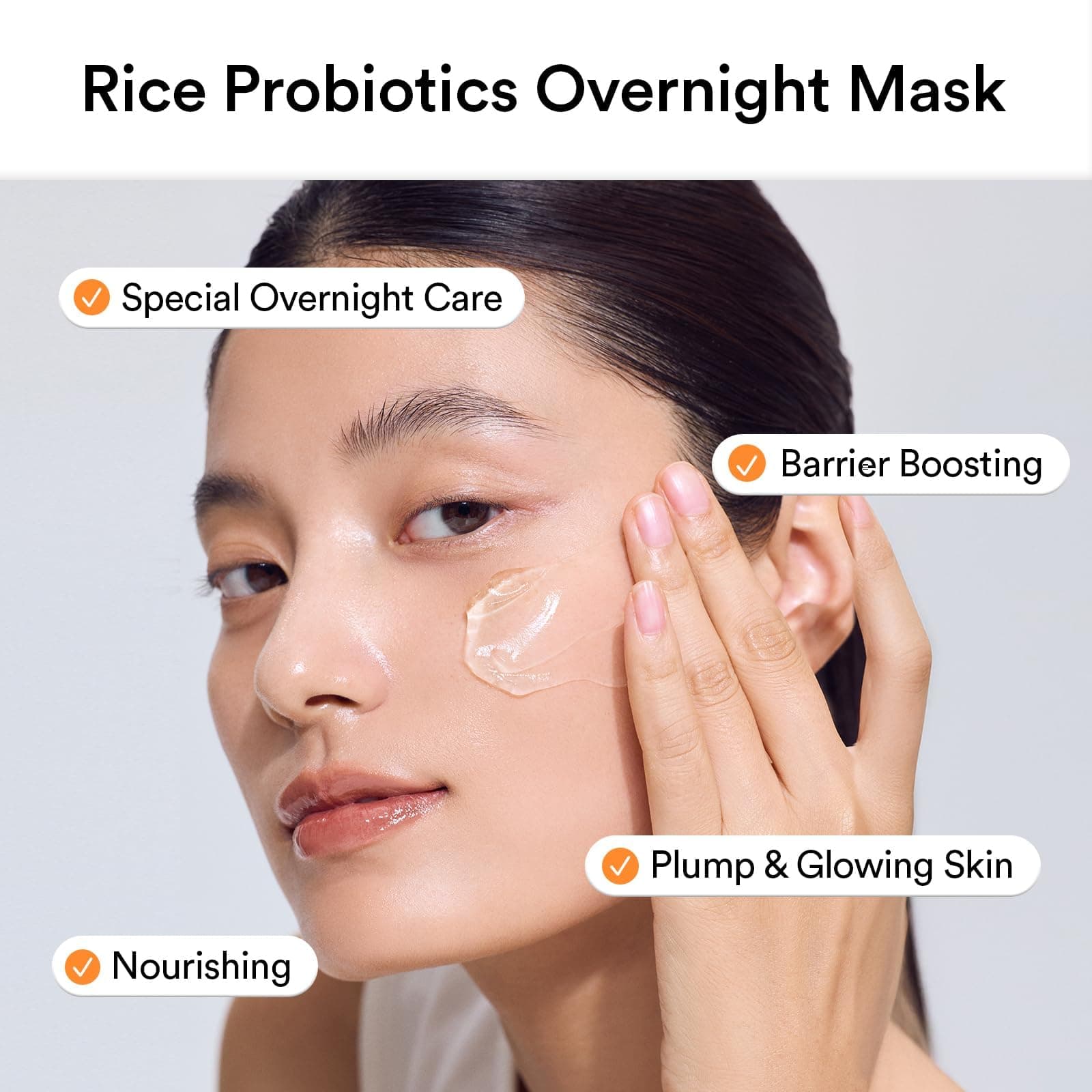 Abib Rice Probiotics Overnight Face Mask Barrier Jelly 2,7 fl oz / 80 ml | Koreanische Schlafmaske für Glass Skin | Feuchtigkeitscreme mit Slugging-Effekt