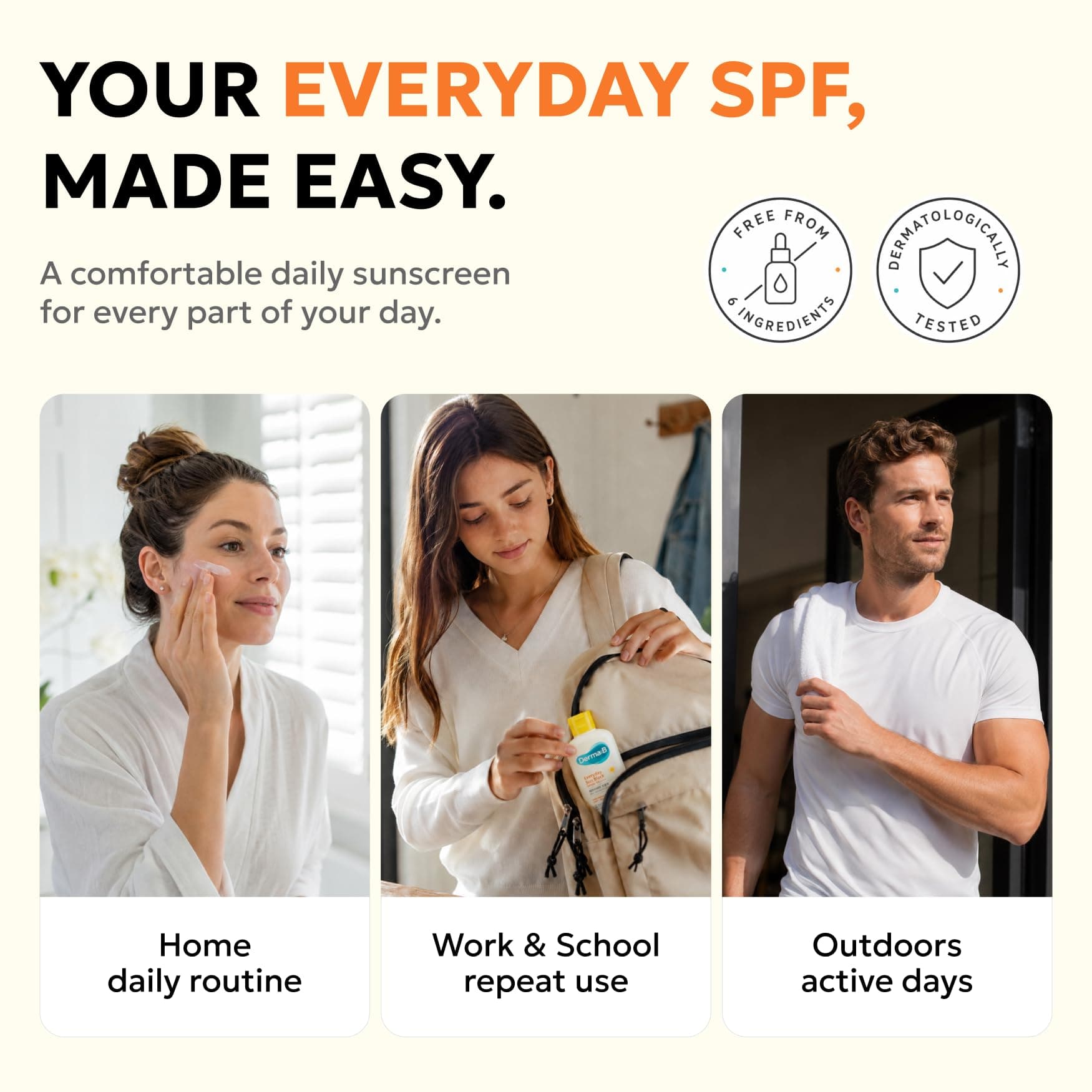 DERMA B Everyday Sun Block Lielais izmērs SPF50+ PA++++ 200ml