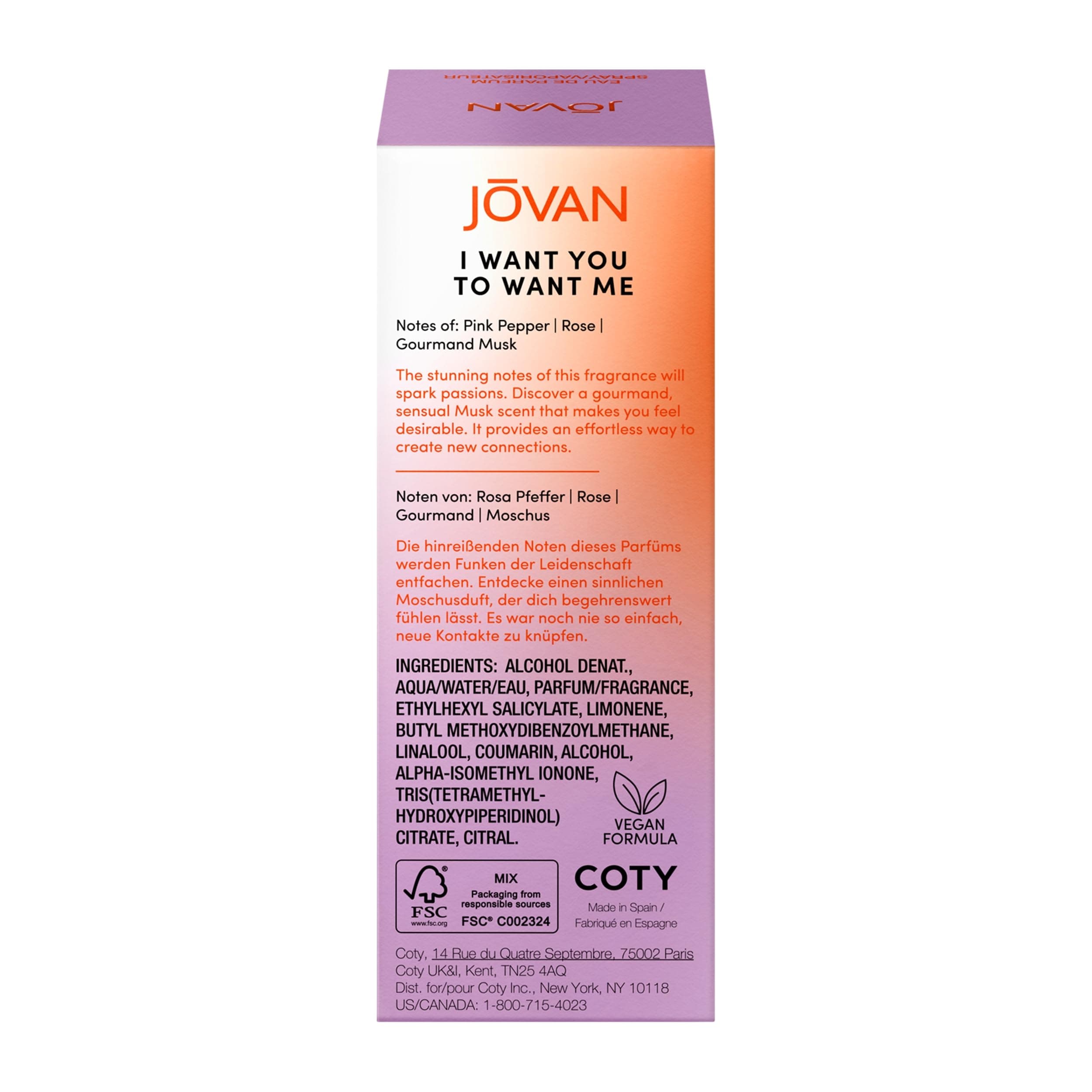 Jovan I Want You To Want Me Eau de Parfum