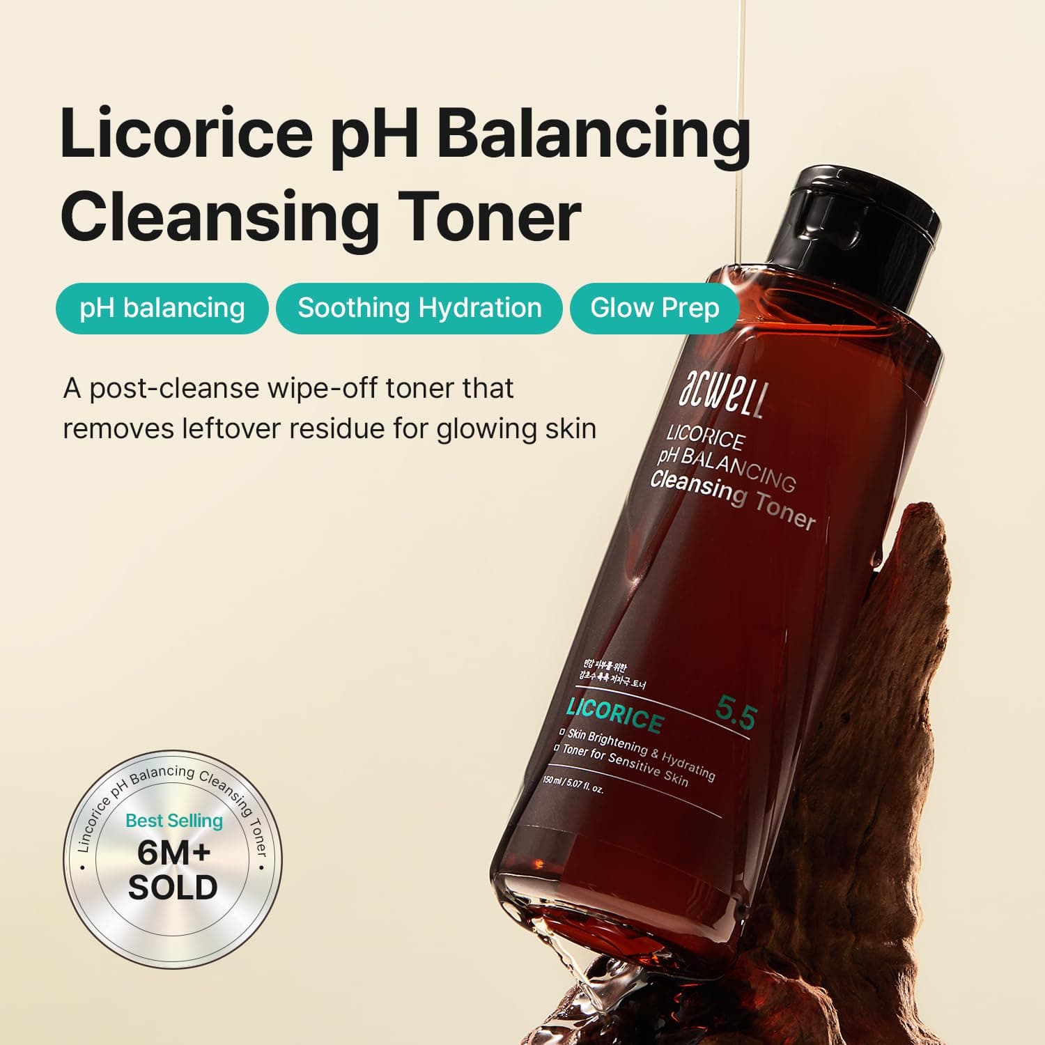 ACWELL Lakricas pH-balansējošs attīrošs toniks 150ml