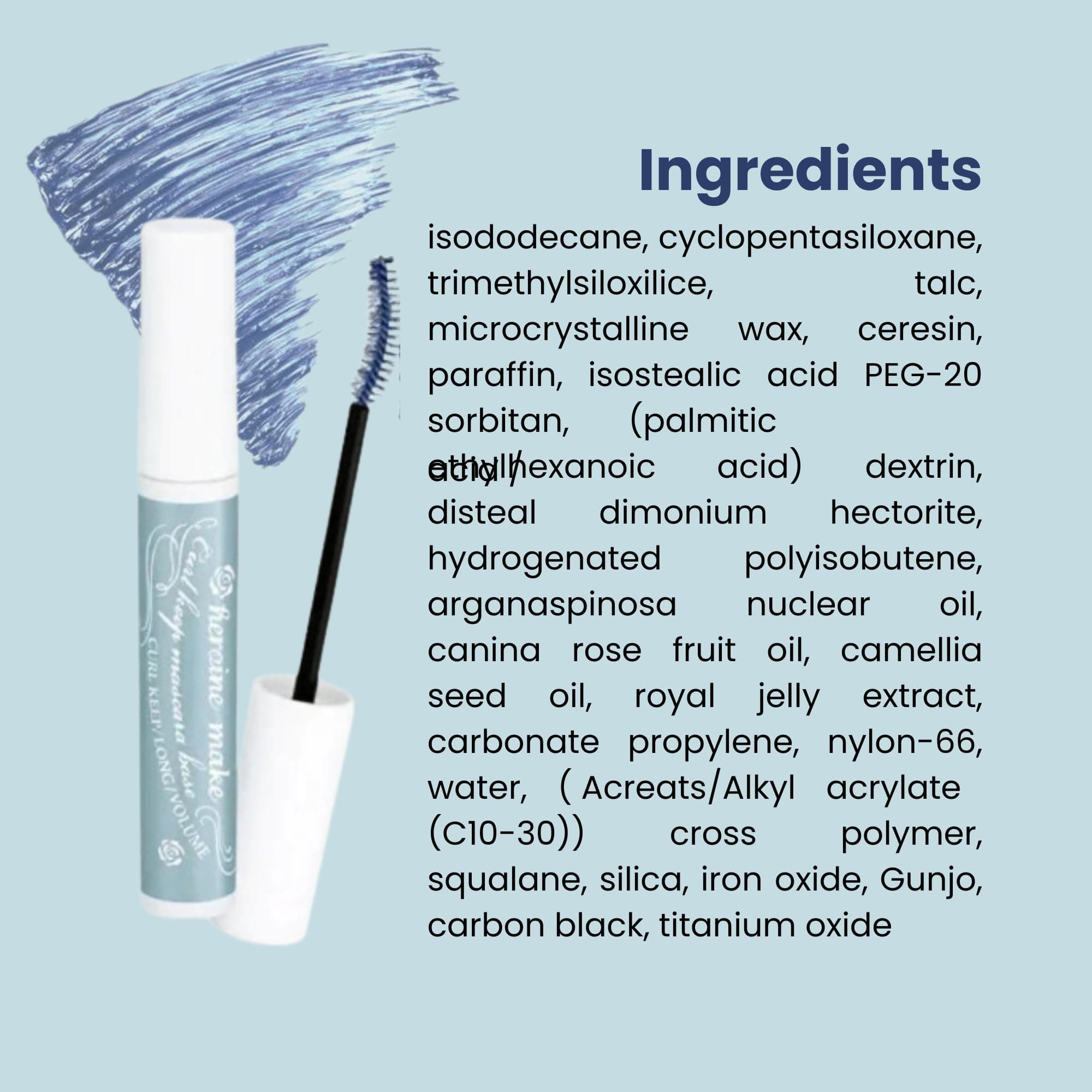Heroine Make KissMe Isehan Carl Keep Mascara Base - Blue Gray