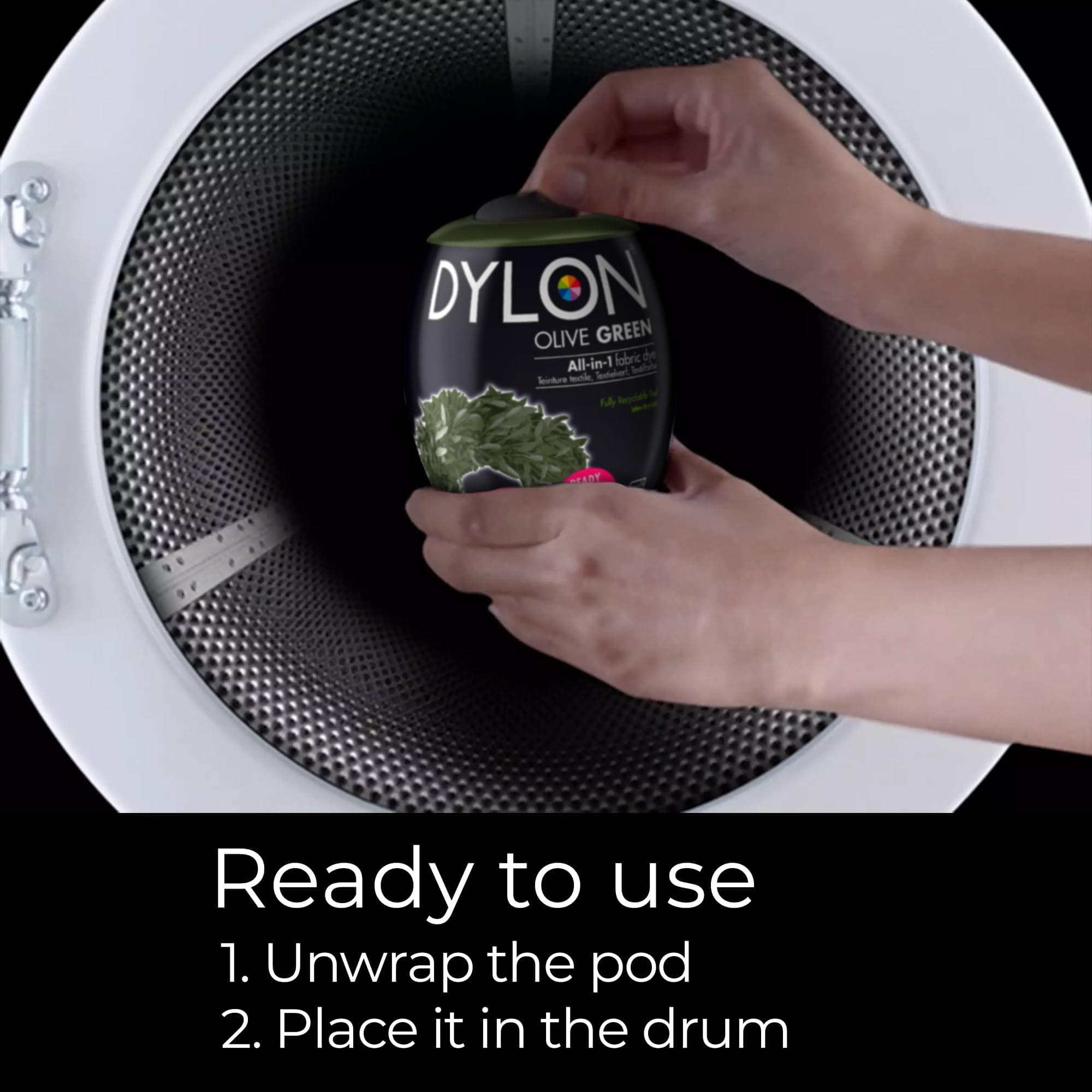 Dylon Maschine Dye Pod, oliv zaļš, 350G