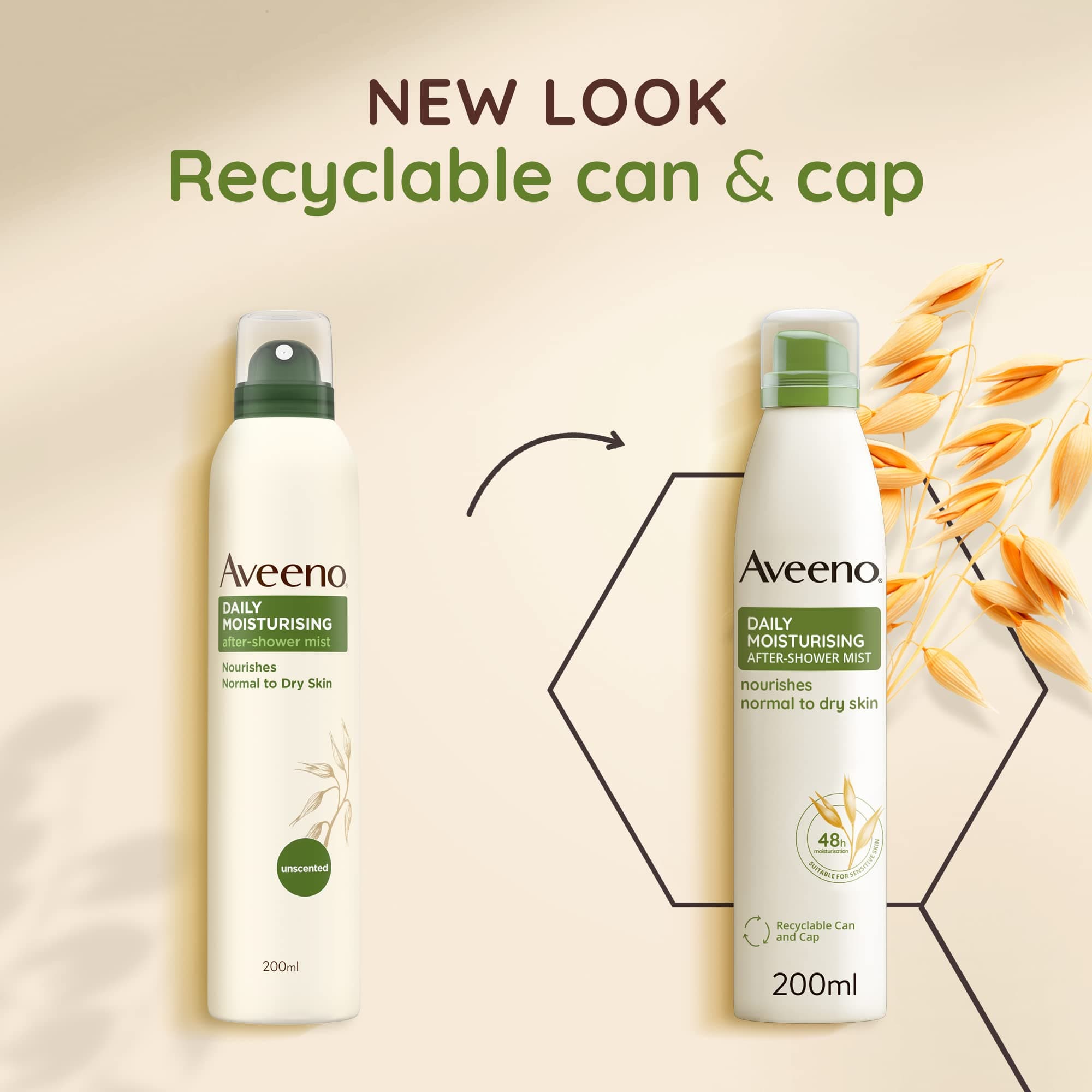Aveeno Mitrinošs aerosols pēc dušas