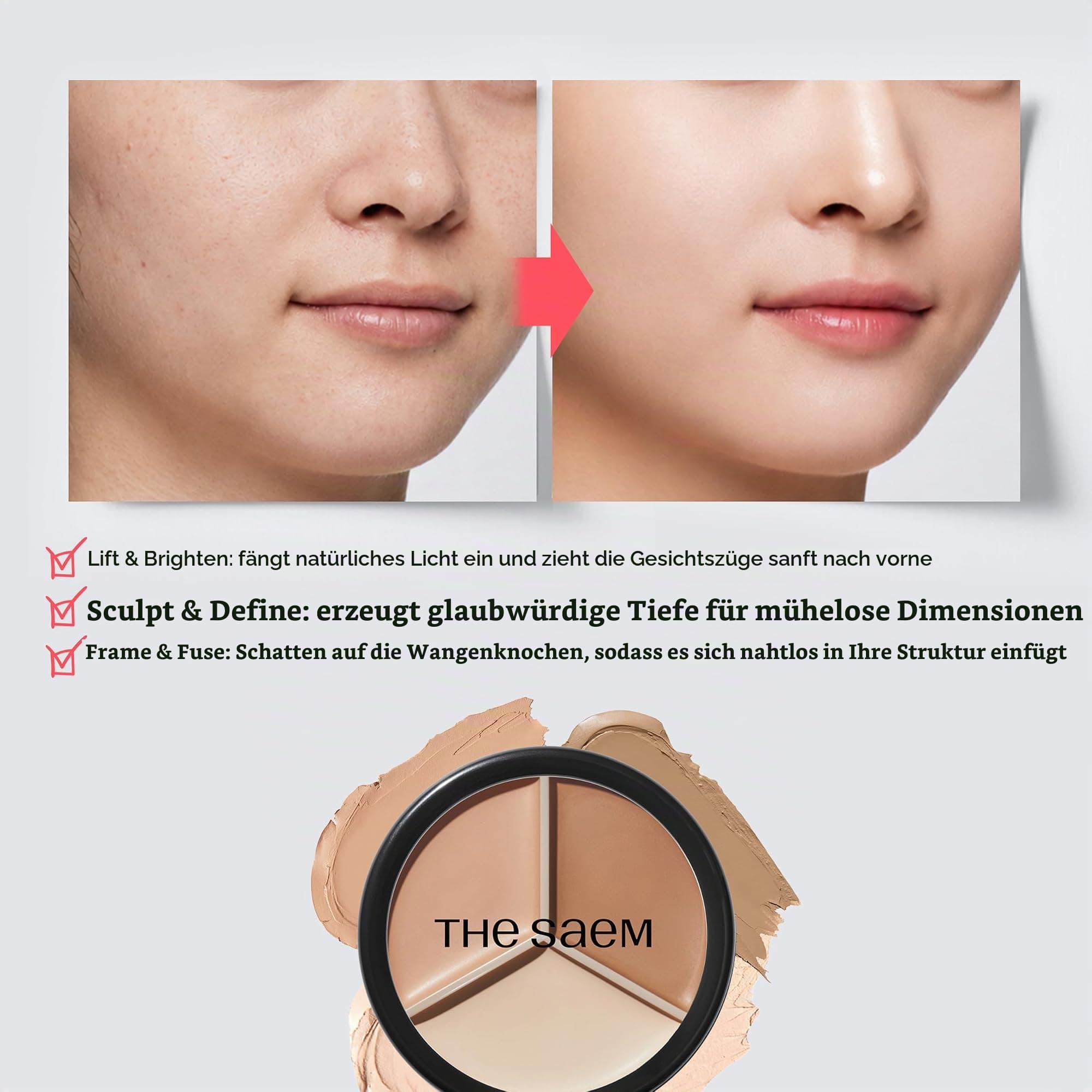 the SAEM Cover Perfection Triple Pot Concealer