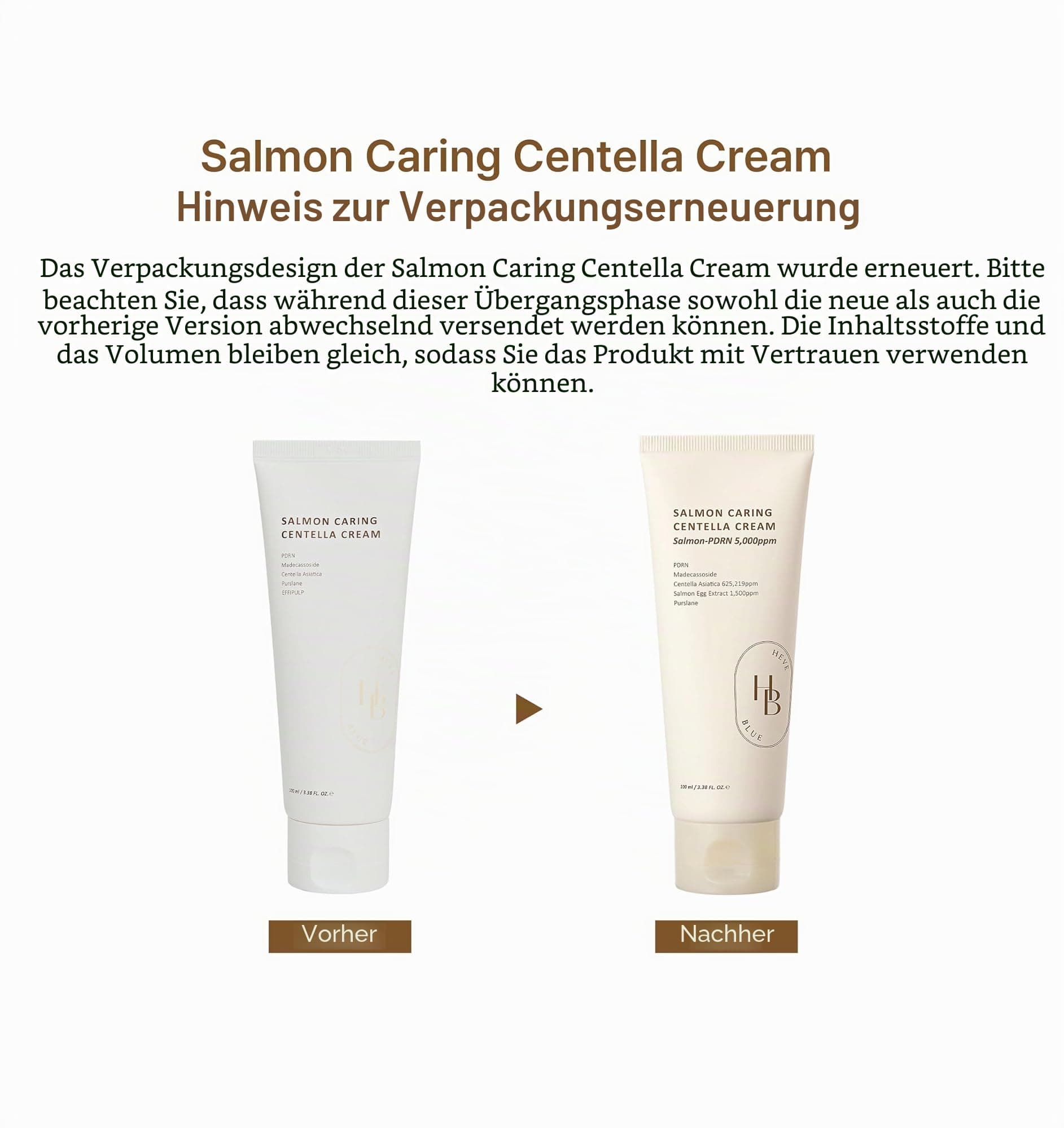 HEVEBLUE Salmon Caring Centella Regenerējošs Krēms, 100 ml