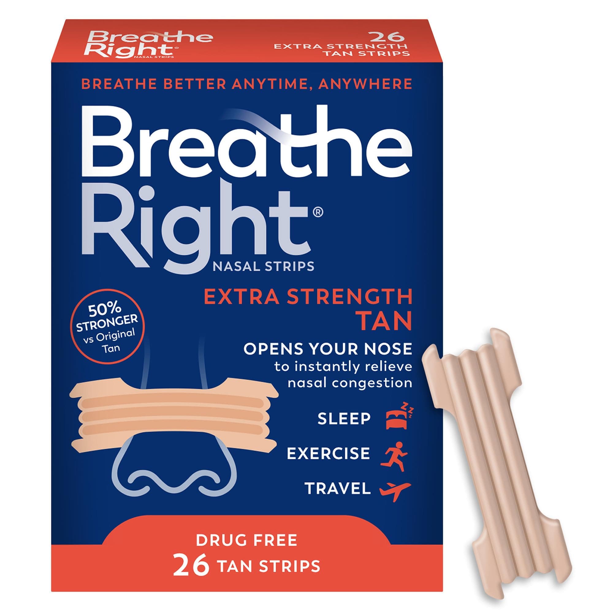 Breathe Right Extra deguna strēmeles