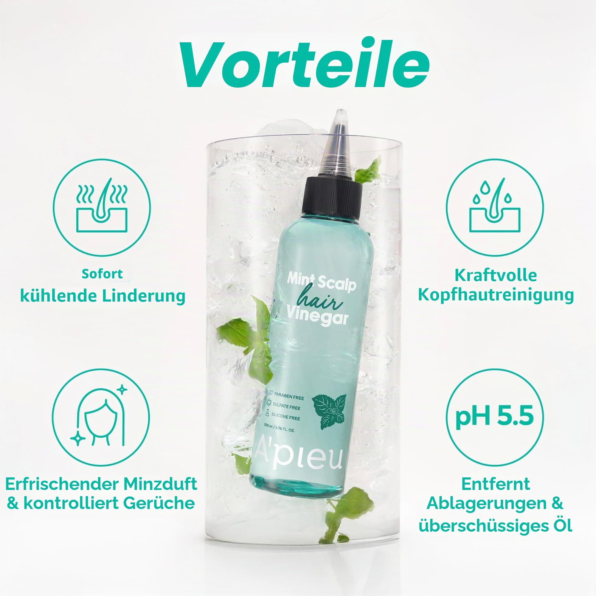 A'pieu - Mint Scalp Hair Vinegar 200 ml