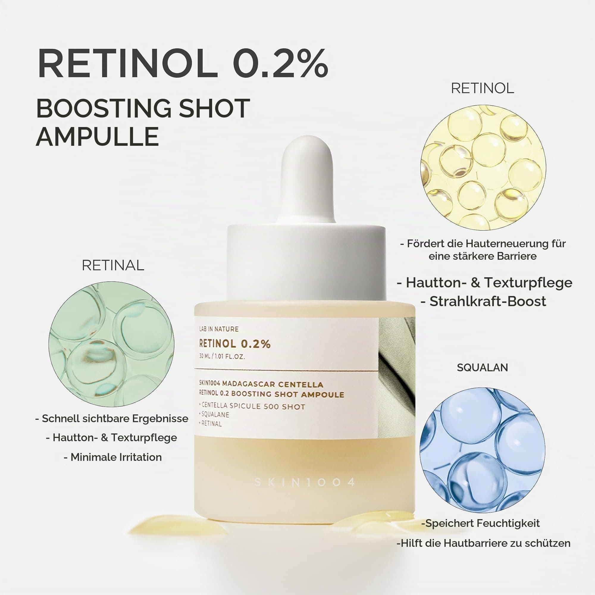 SKIN1004 - Madagascar Centella Retinol 0.2% Boosting Shot Ampoule, 30ml