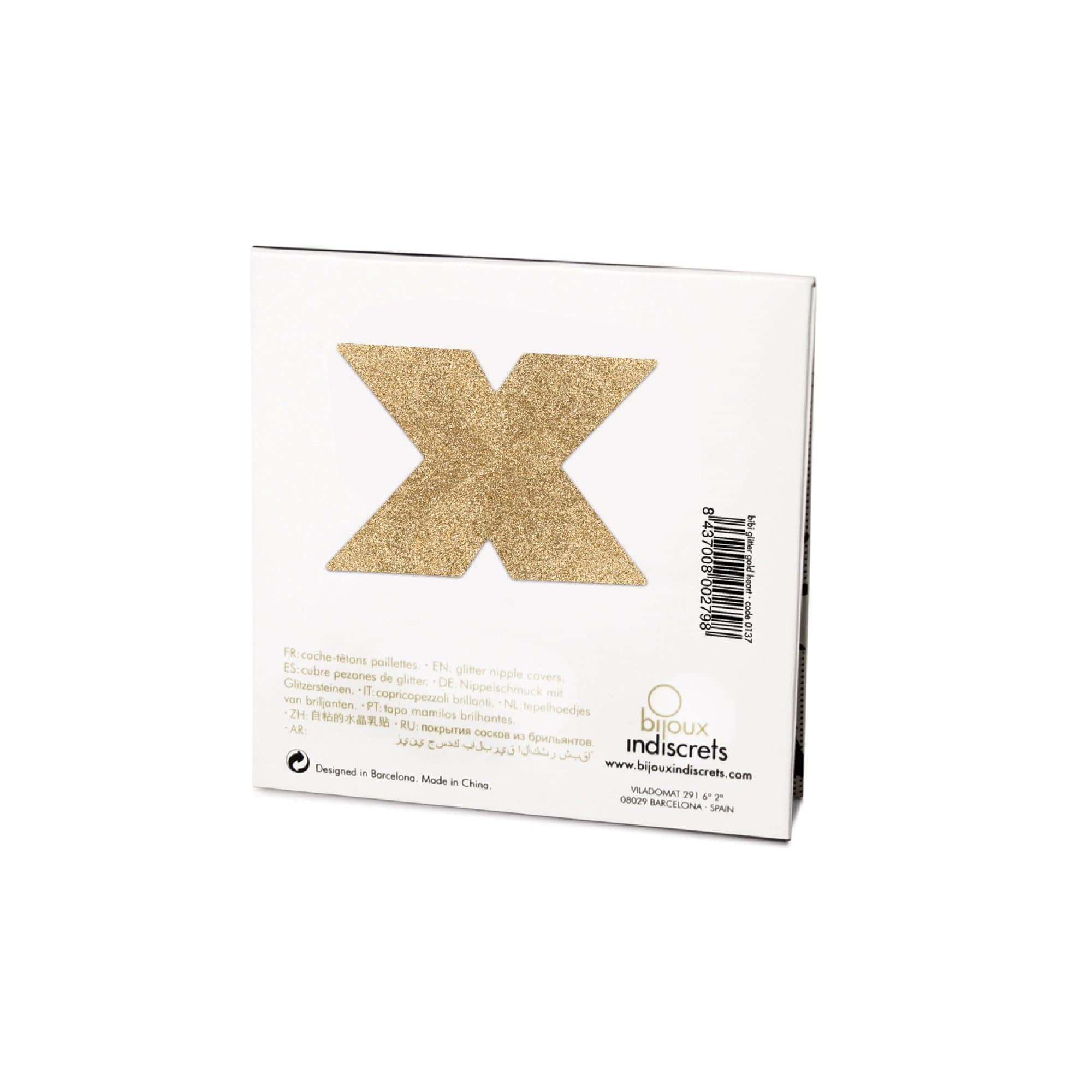 Bijoux Indiscrets Flash Cross - zelta krūšu rotas