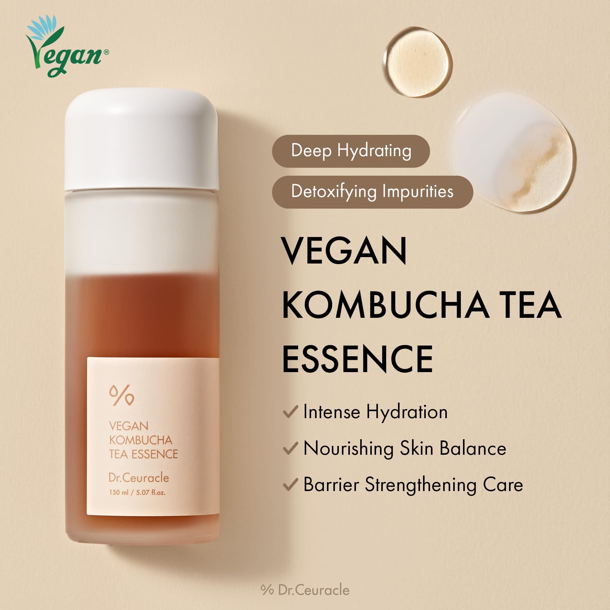 Dr. Ceuracle Kombucha Tea Essence, 150 ml
