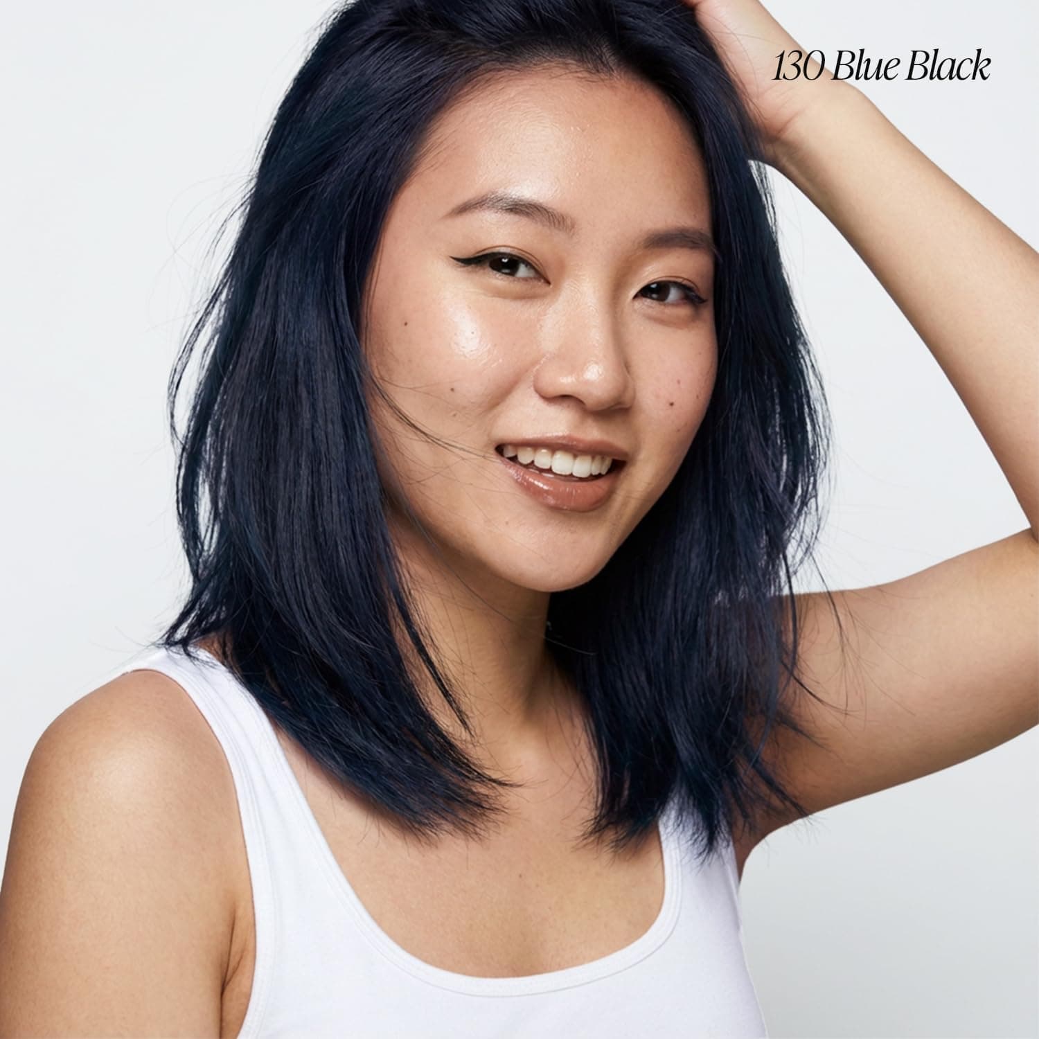 Adore Glänzende semi-permanente Haarfarbe, 130 Blau-Schwarz