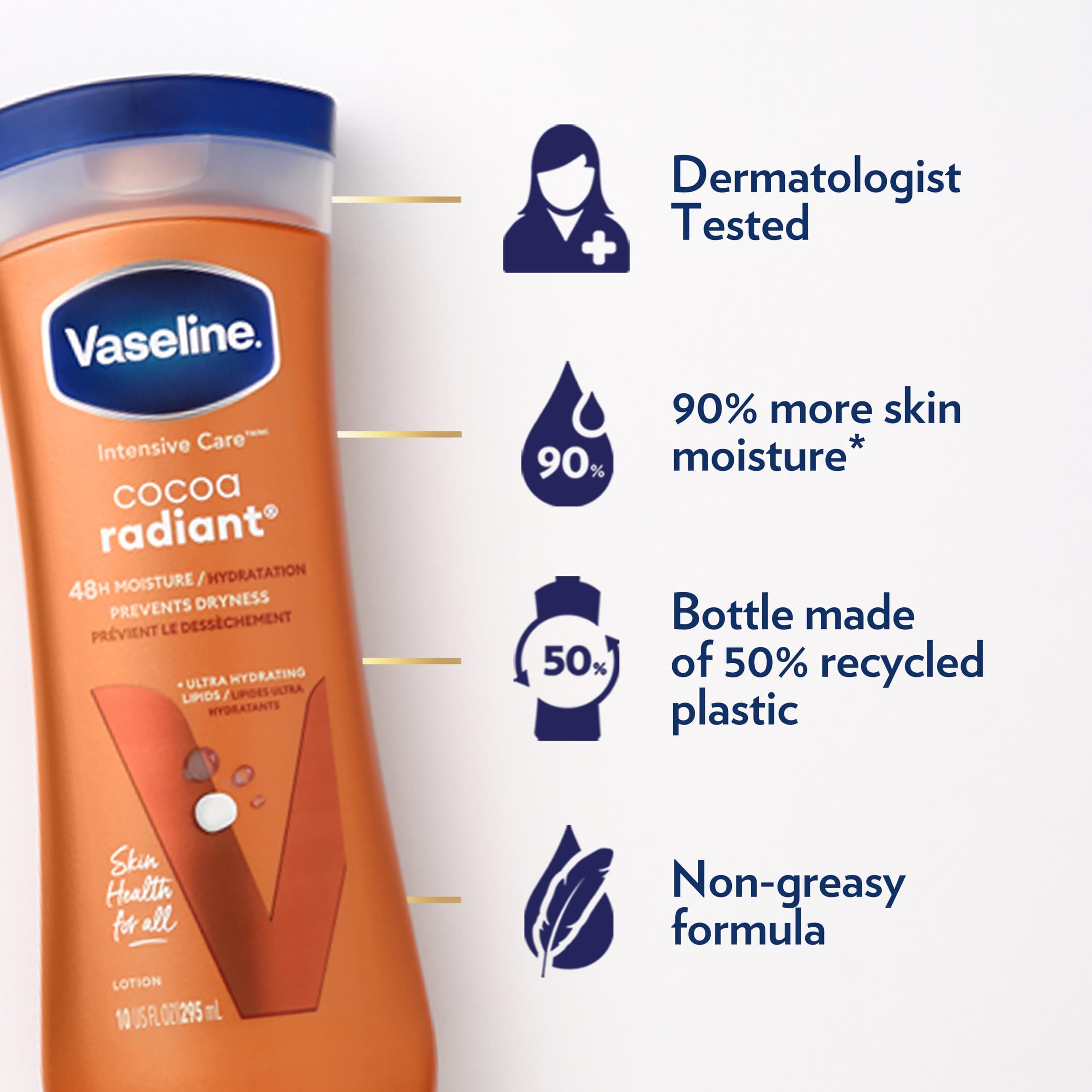 Vaseline Cocoa Radiant ķermeņa losjons 400 ml