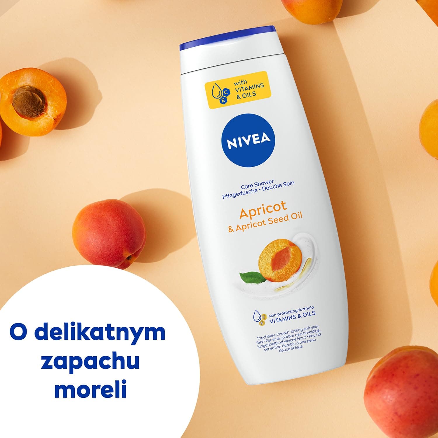 NIVEA Dušas želeja Aprikožu un aprikožu kauliņu eļļa 500 ml