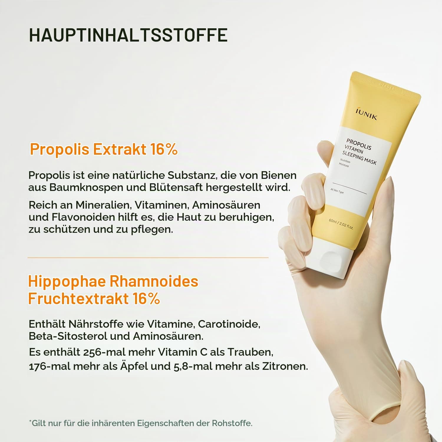 iUNIK Propolis Vitamin Sleeping Mask, 60 ml
