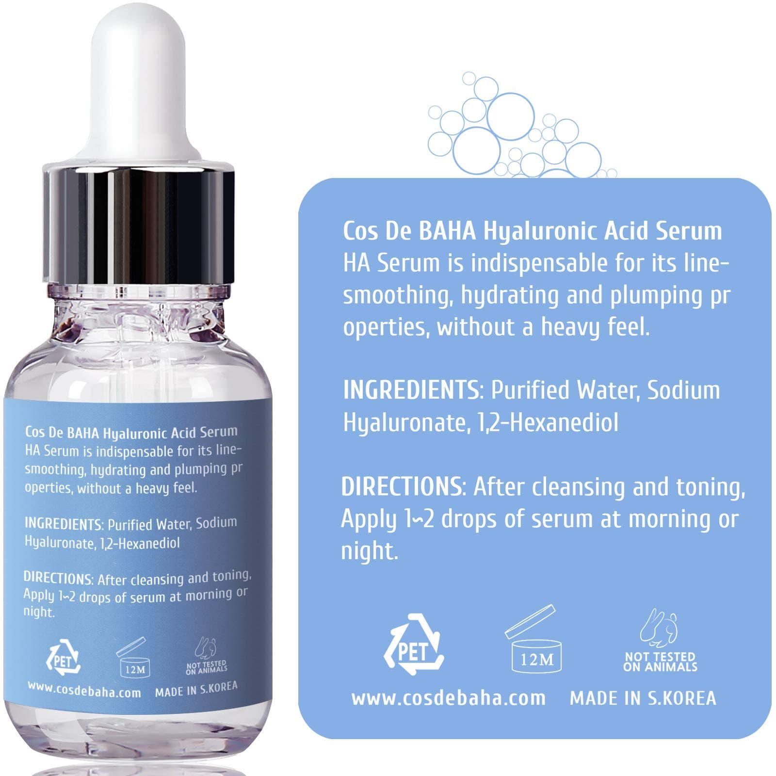 Cos De BAHA (H) Pure Hyaluronic Acid 1% Serum