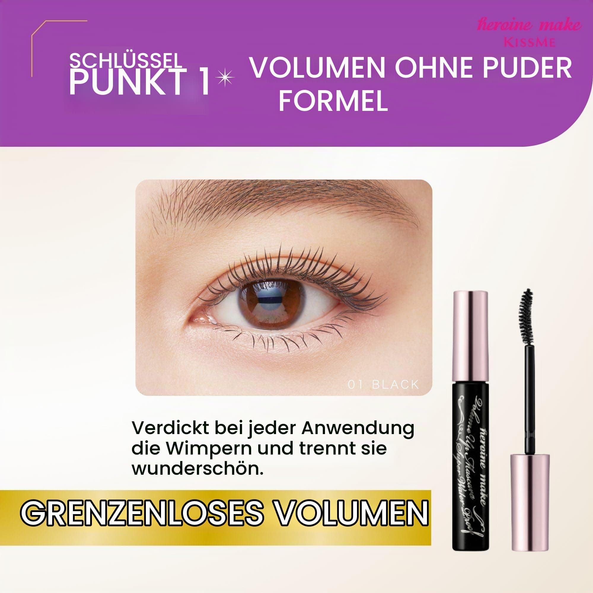 Heroine Make Long+Volume skropstu tuša