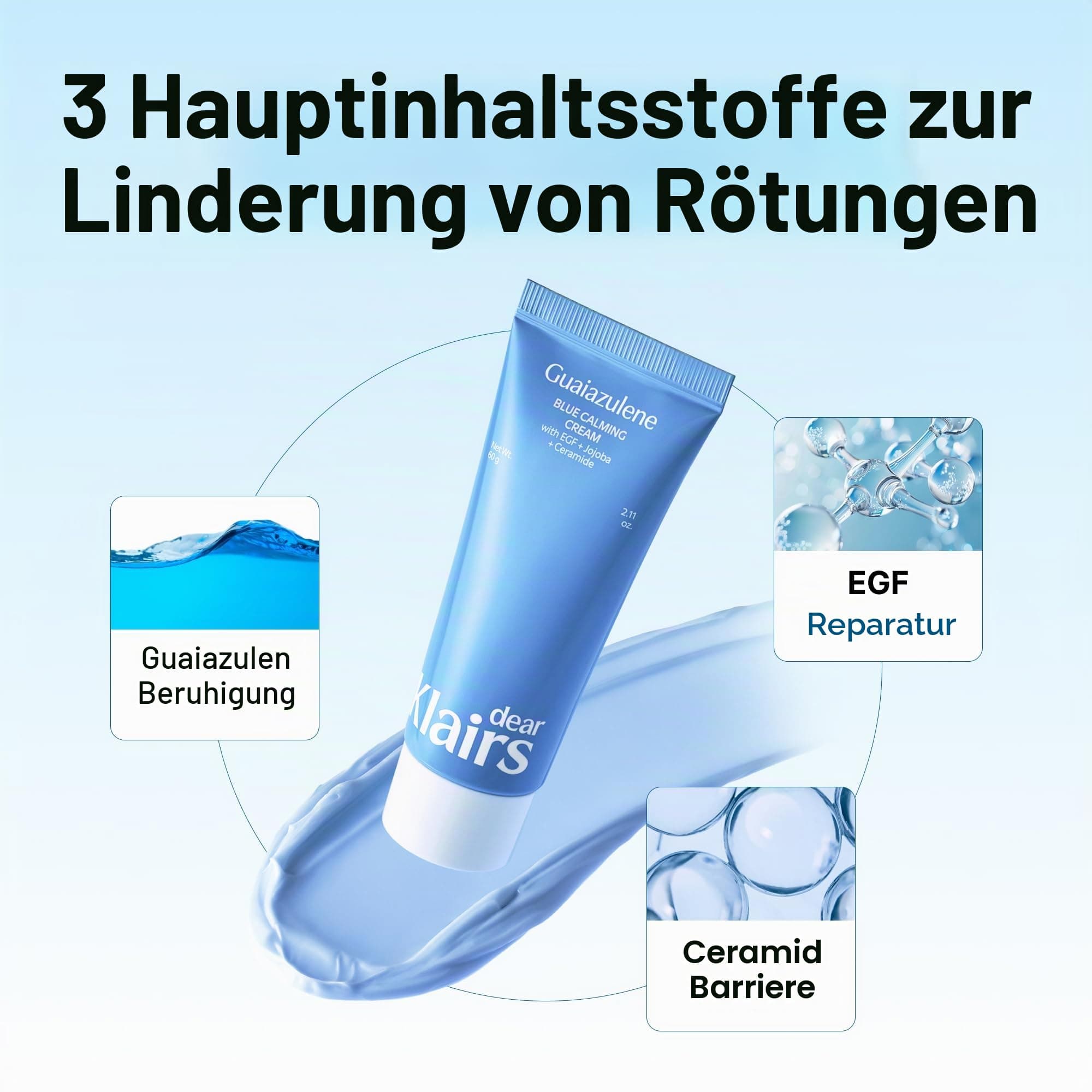 DearKlairs Mitternachtsblaue beruhigende Creme