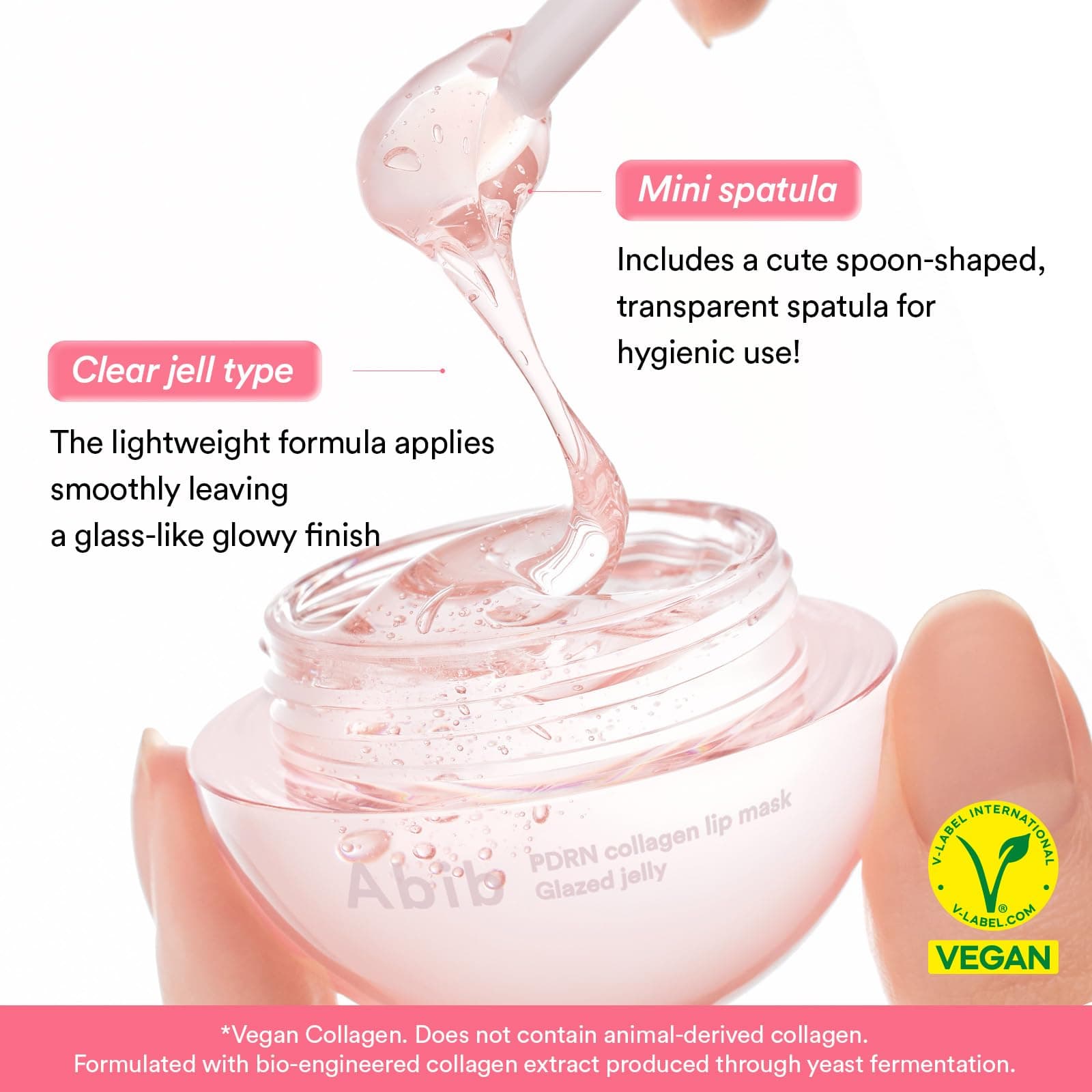Abib Pdrn Collagen Lip Mask Glazed Jelly Koreanischer Lippenbutterbalsam, Nachtmaske, Feuchtigkeitspflege, Feuchtigkeitscreme Für Schuppige, Trockene Lippen, 0,38 Fl Oz