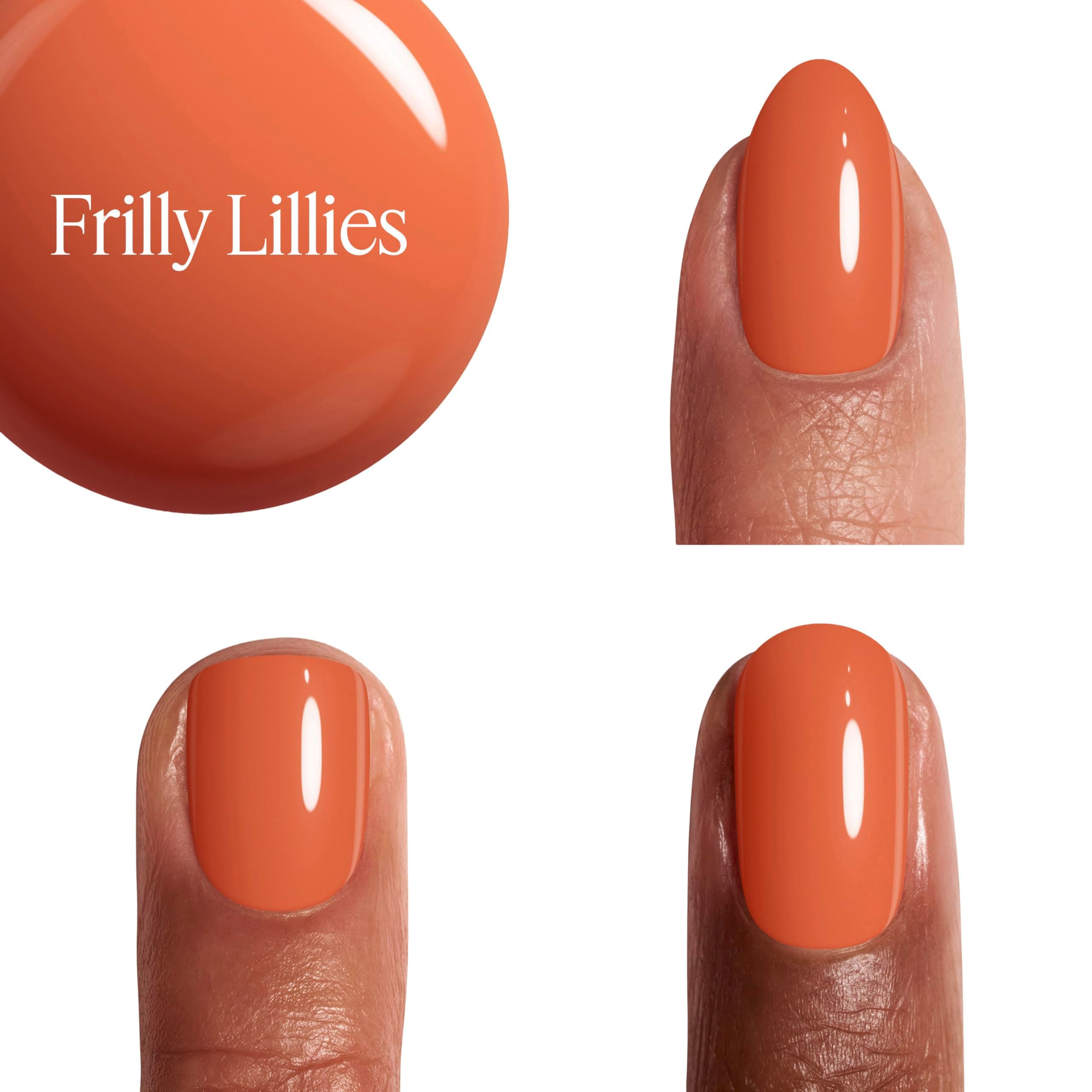 essie Nagellack Nr. 824 frilly lilies, krēmīgs apdares, oranžs