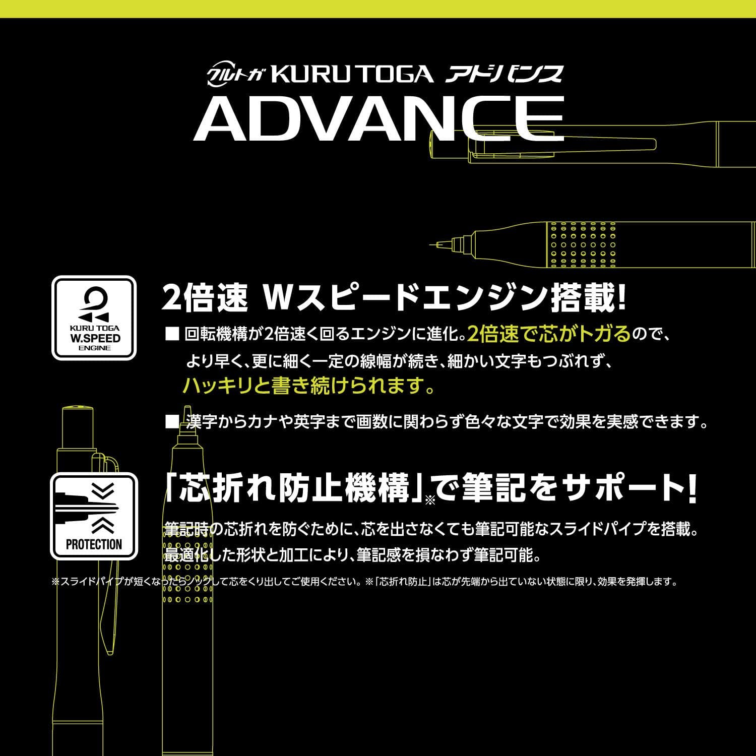 Uni Kurutoga Advance Upgrade mehāniskais zīmulis, 0,5 mm
