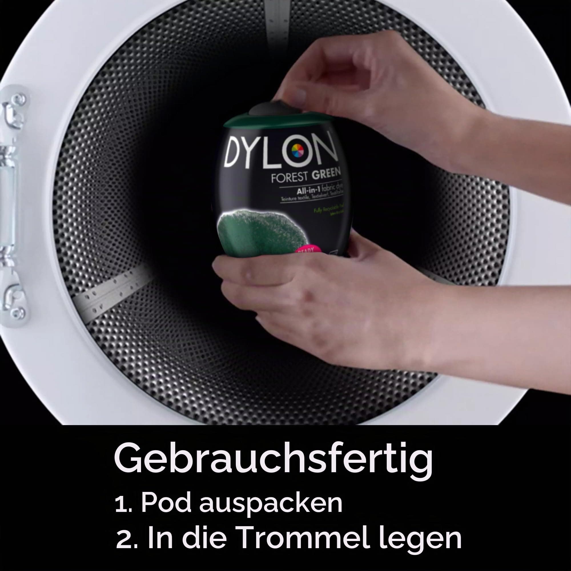 Dylon 350 g Maschinenfarbe Pod, meža zaļš