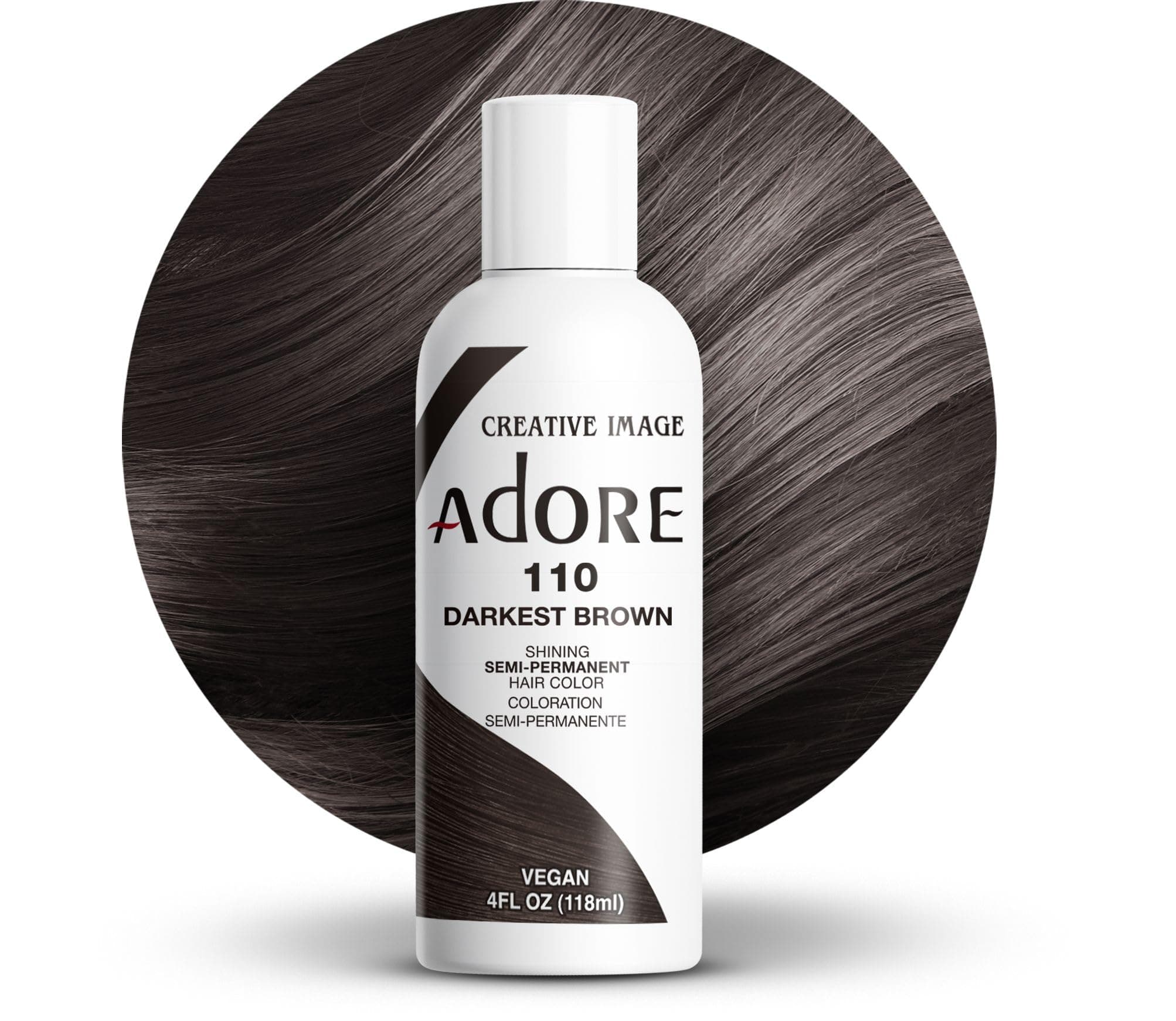 Adore Shining Semipermanente Haarfarbe, 110 Darkest Brown