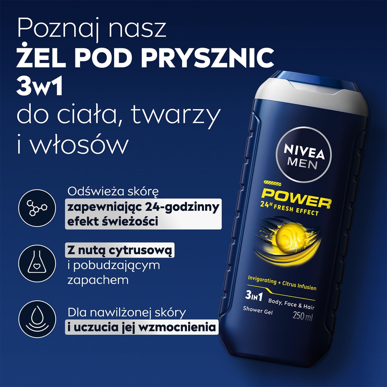 NIVEA MEN Power 24 H Fresh Effect 3in1