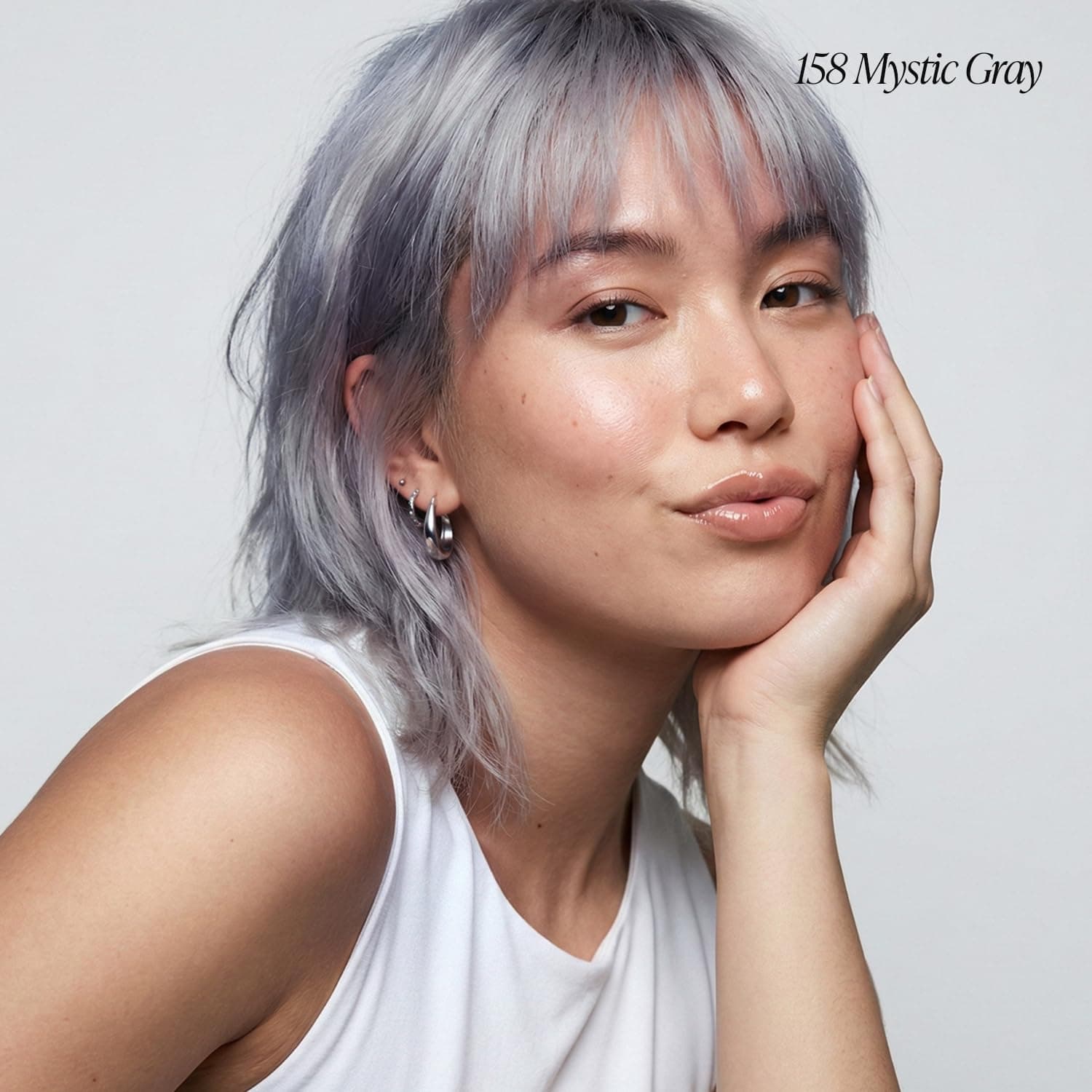 Adore Shining Puspermanentā matu krāsa, Mystic Gray (158), 118 ml